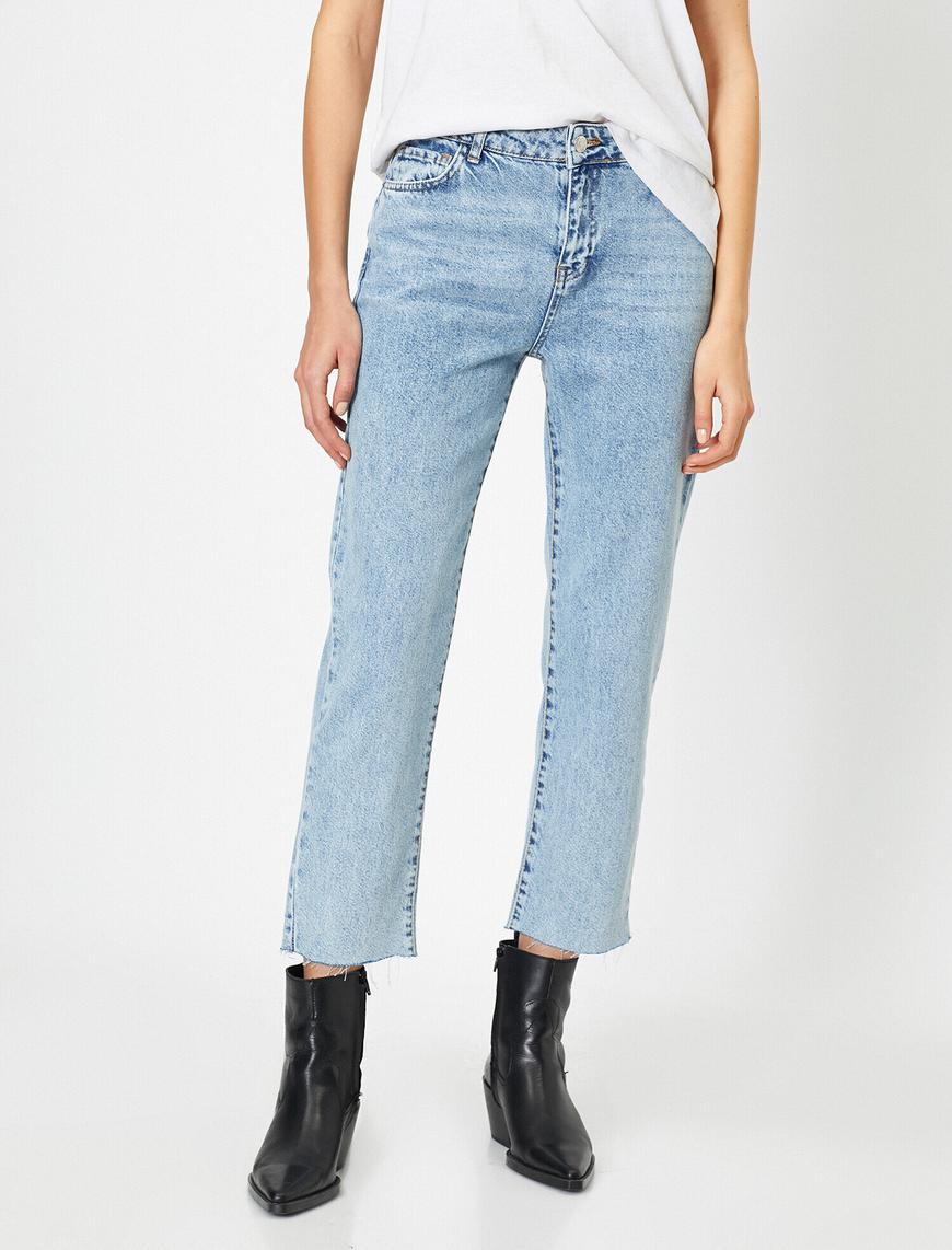   Eve Slim Jean - Yüksek Bel Normal Kesim Hafif Düz Paça Pantolon