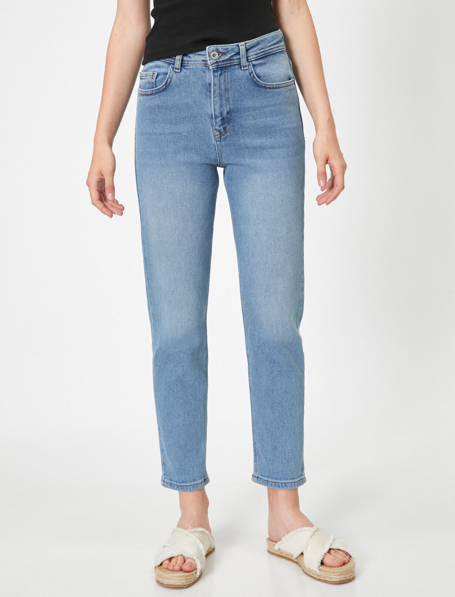   Eve Slim Jean - Yüksek Bel Normal Kesim Hafif Düz Paça Pantolon