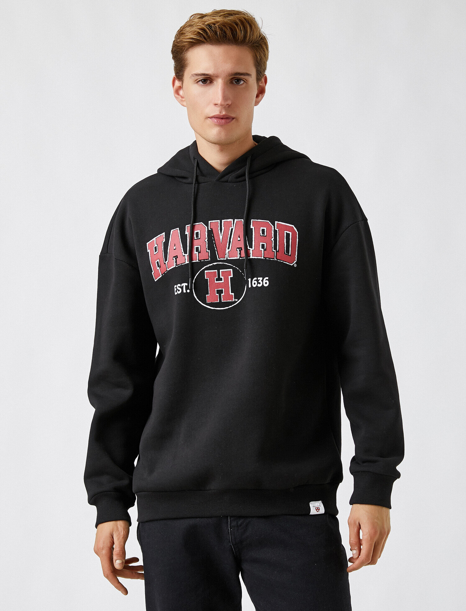   Harvard Oversize Kapüşonlu Sweatshirt Lisanslı Baskılı