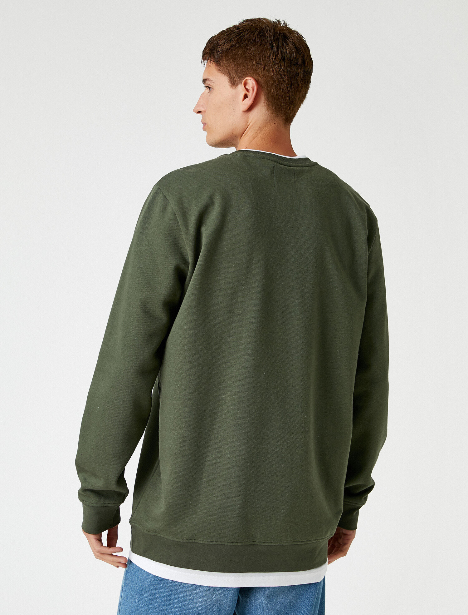   Basic Sweatshirt Şardonlu Bisiklet Yaka
