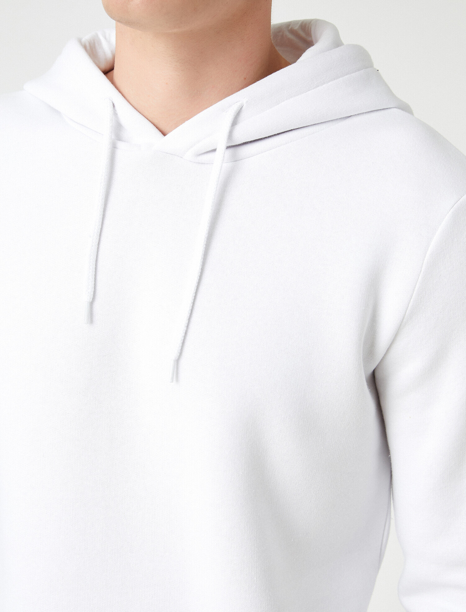   Basic Kapşonlu Sweatshirt Şardonlu