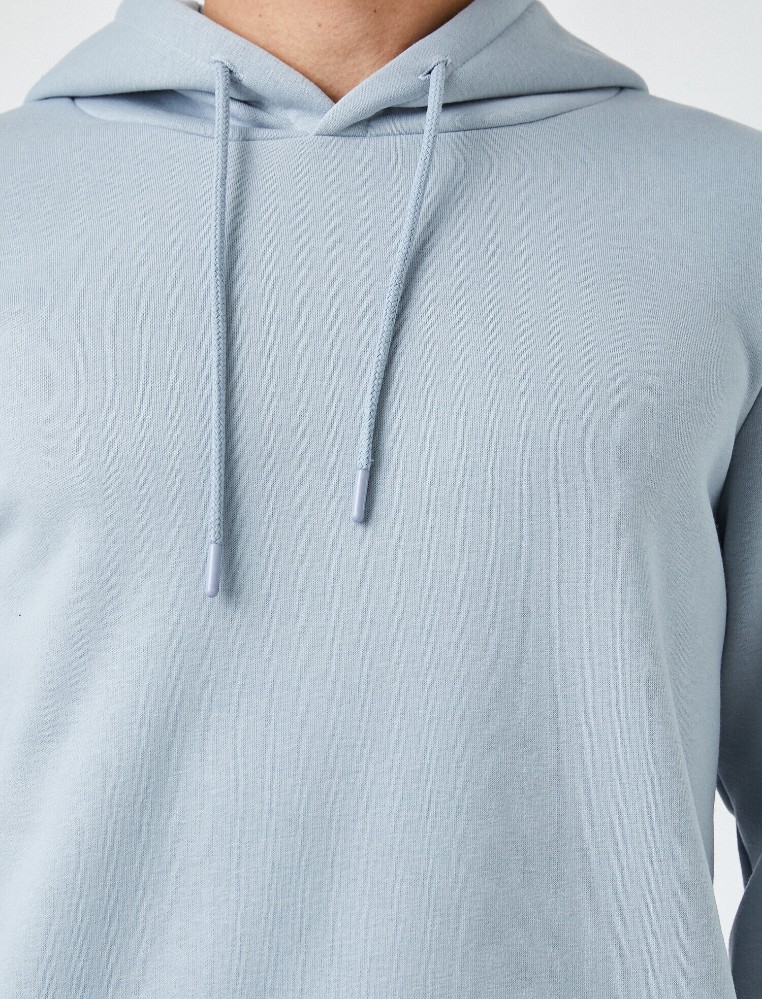   Basic Kapşonlu Sweatshirt Şardonlu