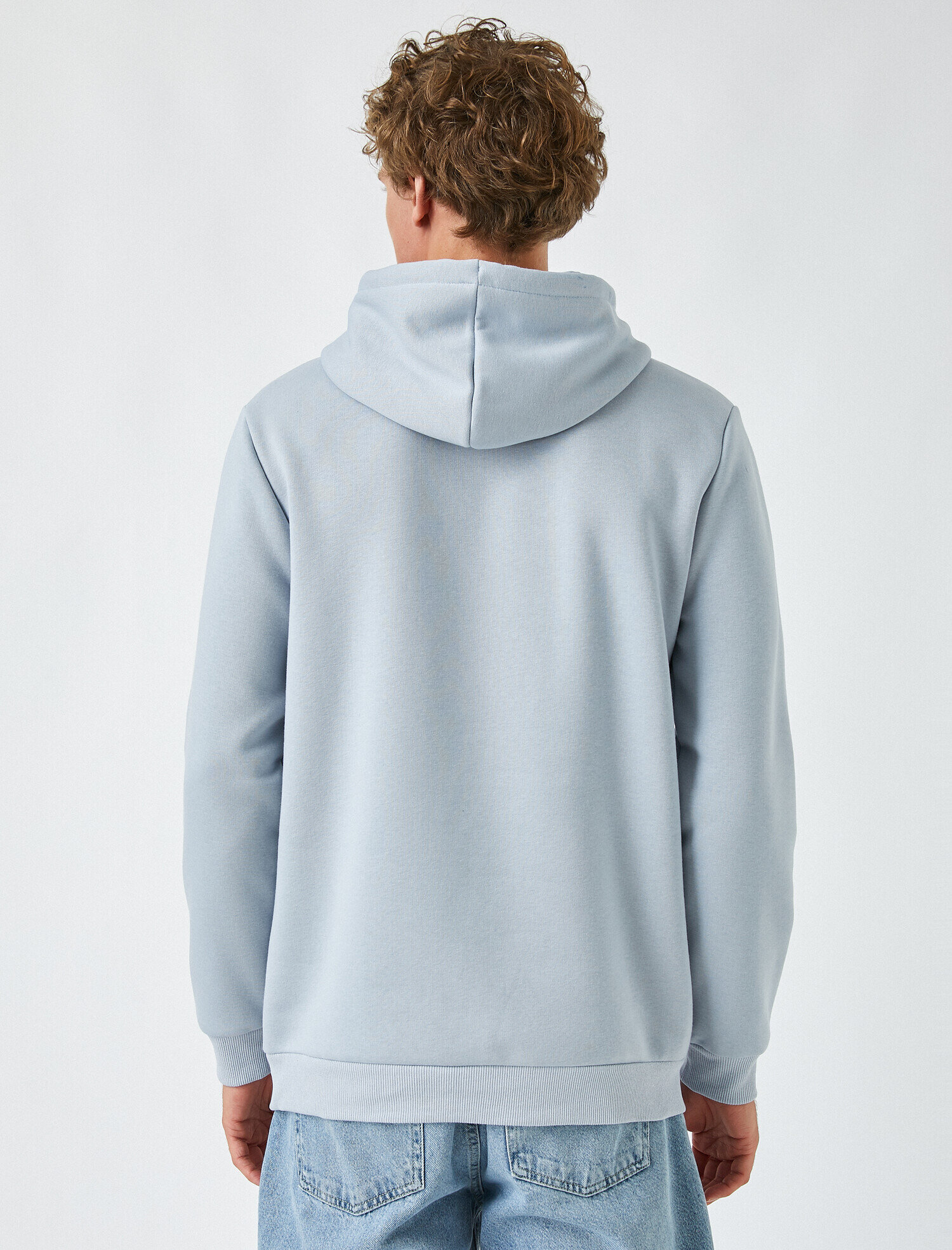   Basic Kapşonlu Sweatshirt Şardonlu