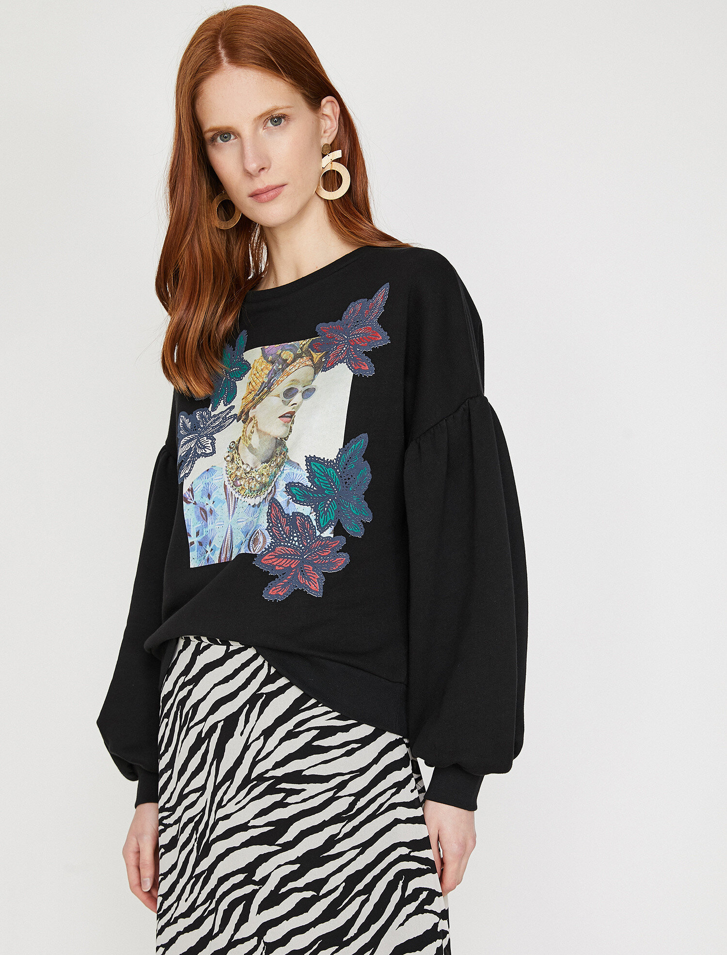   Baskılı Sweatshirt