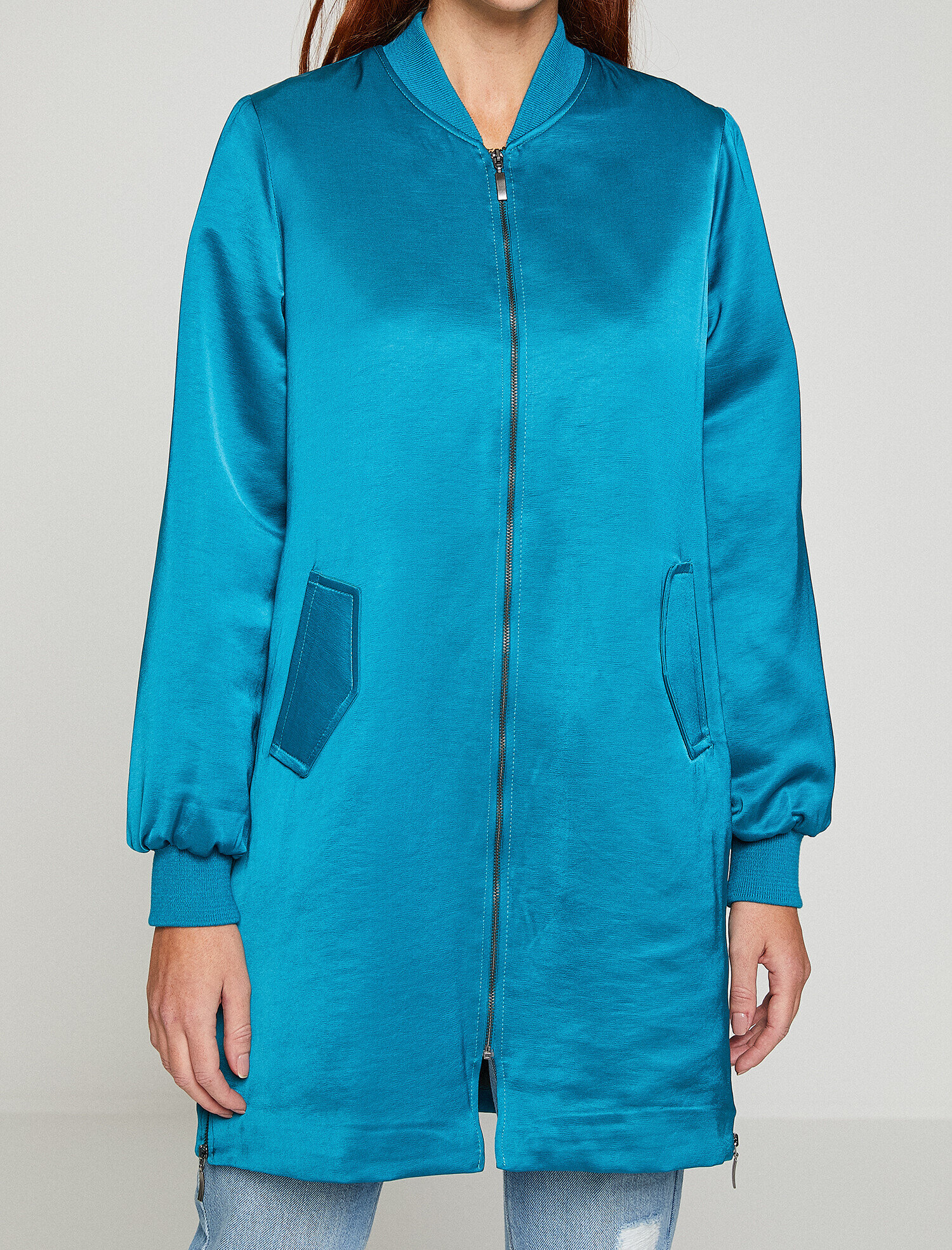   Fermuar Detaylı Kaban