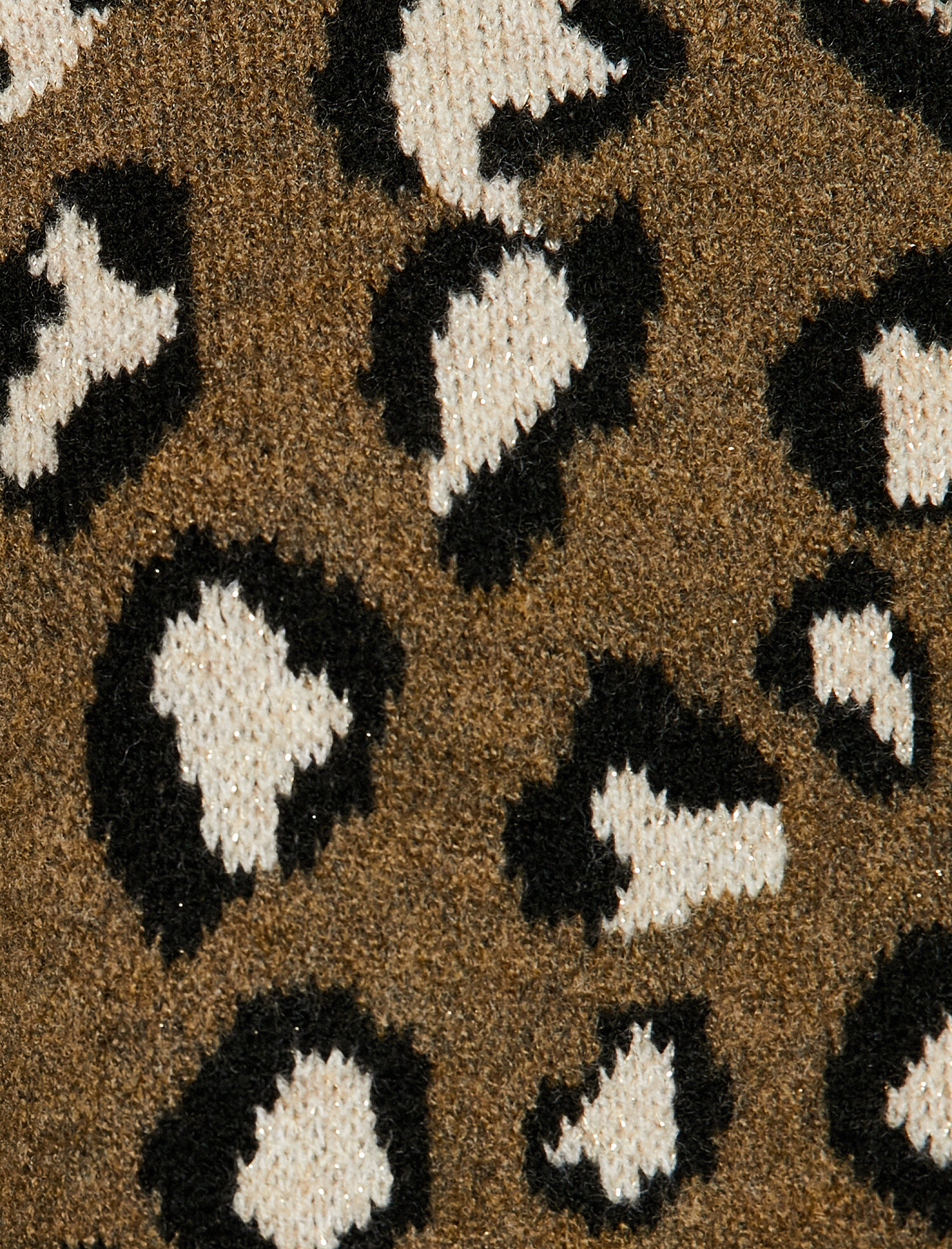   Leopar Desenli Triko Kazak