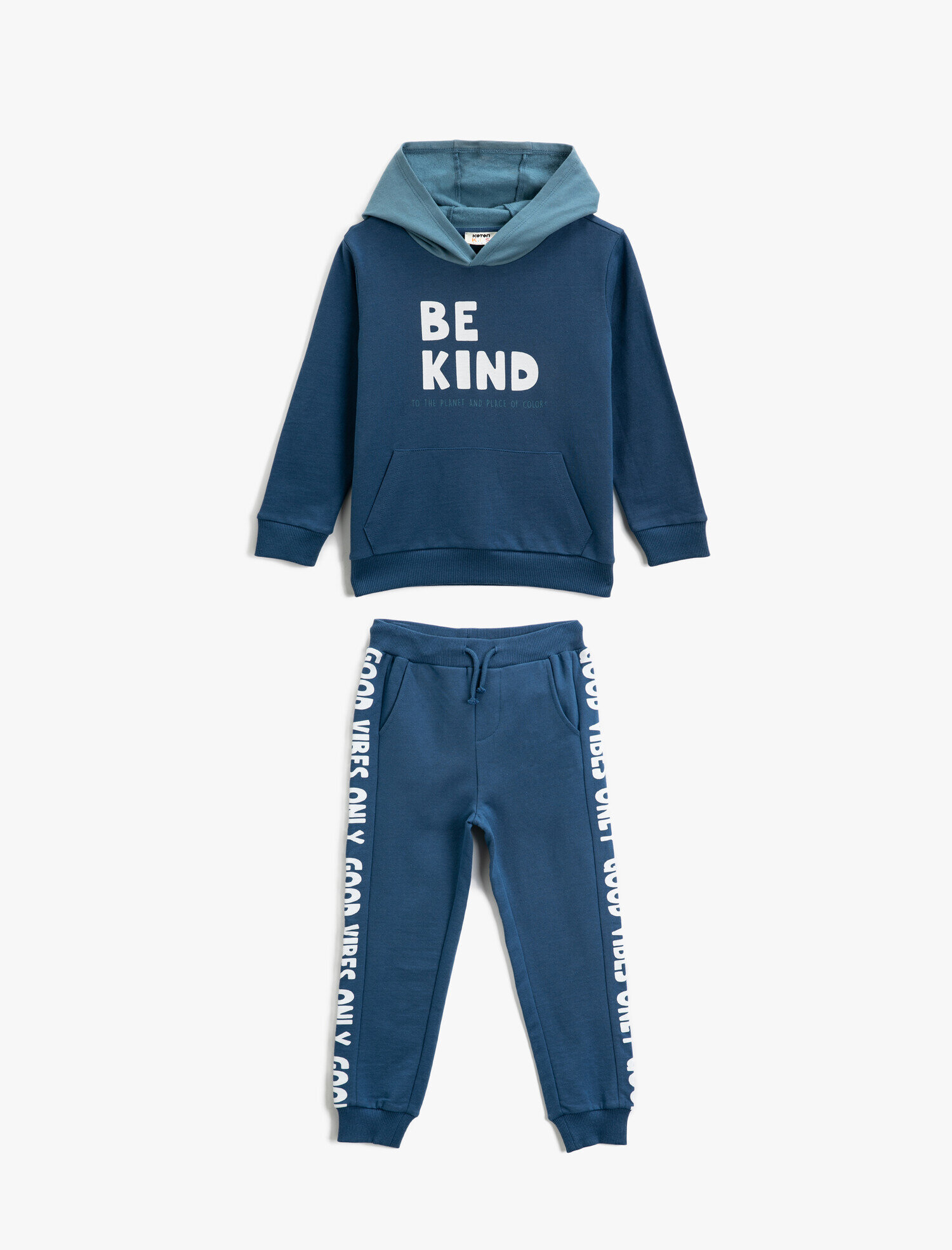  Erkek Çocuk Pamuklu Baskılı Kapüşonlu Uzun Kollu Sweatshirt