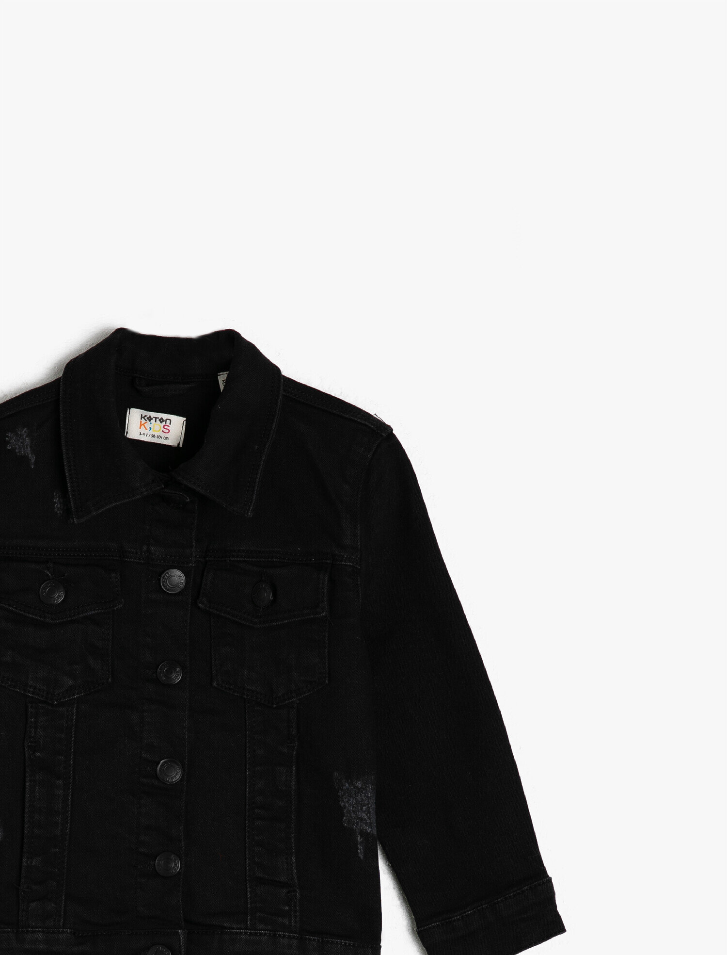  Erkek Çocuk Klasik Yaka Cepli Pamuklu Jean Ceket