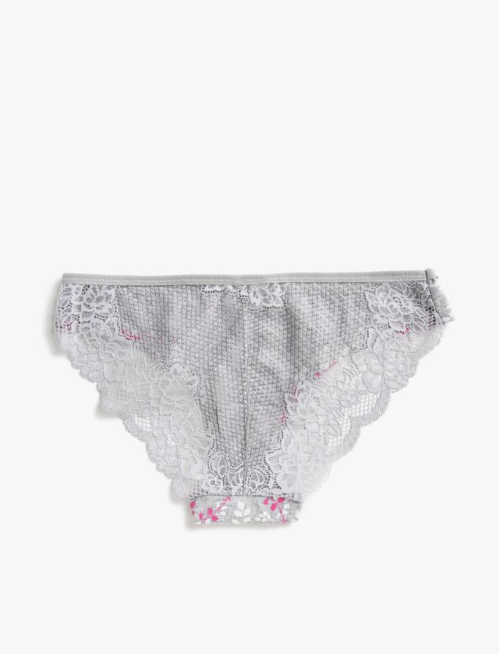  Pamuklu Çiçek Desenli Brazilian Külot