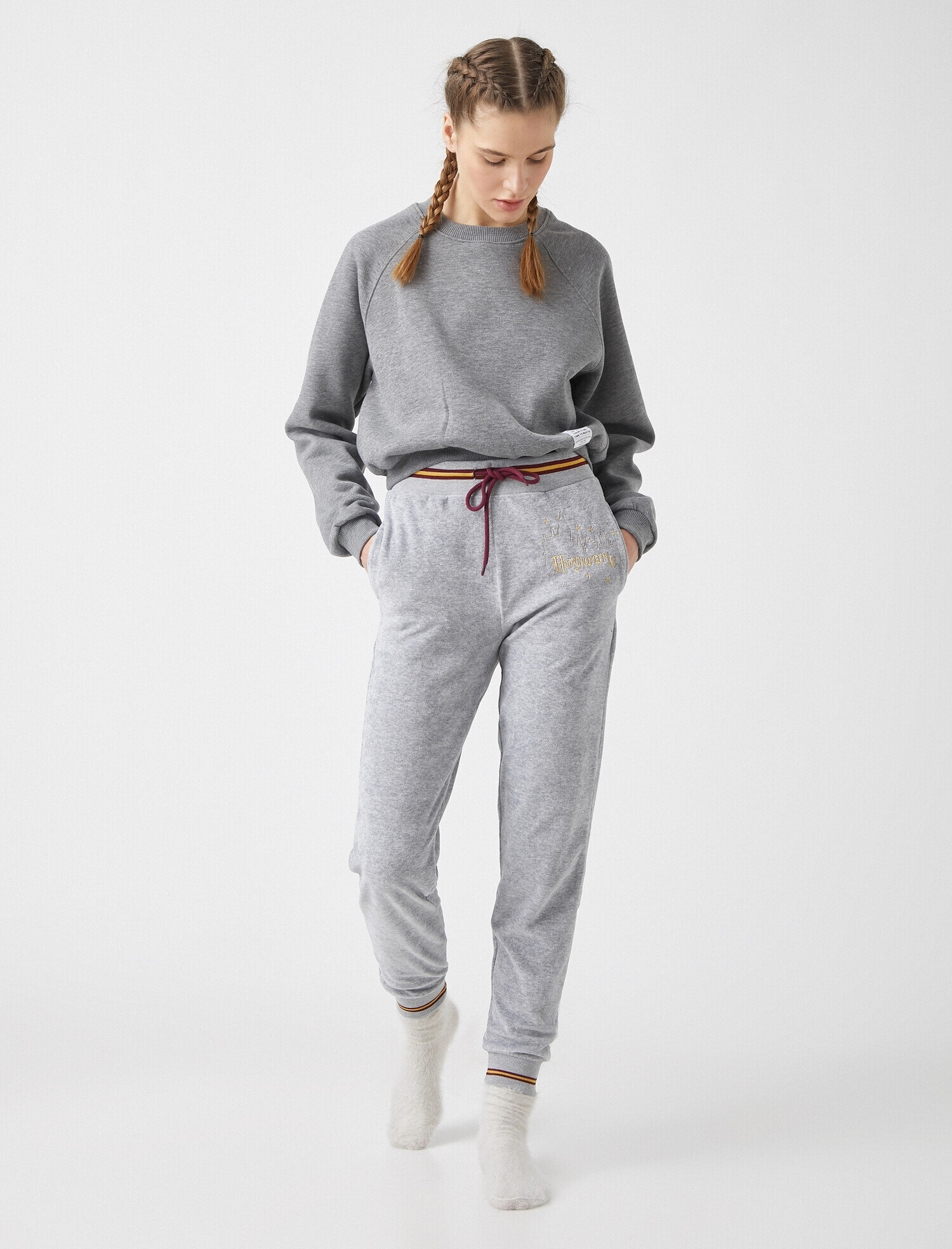   Harry Potter Pijama Altı Warner Bros Lisanslı Şerit Detaylı İşlemeli