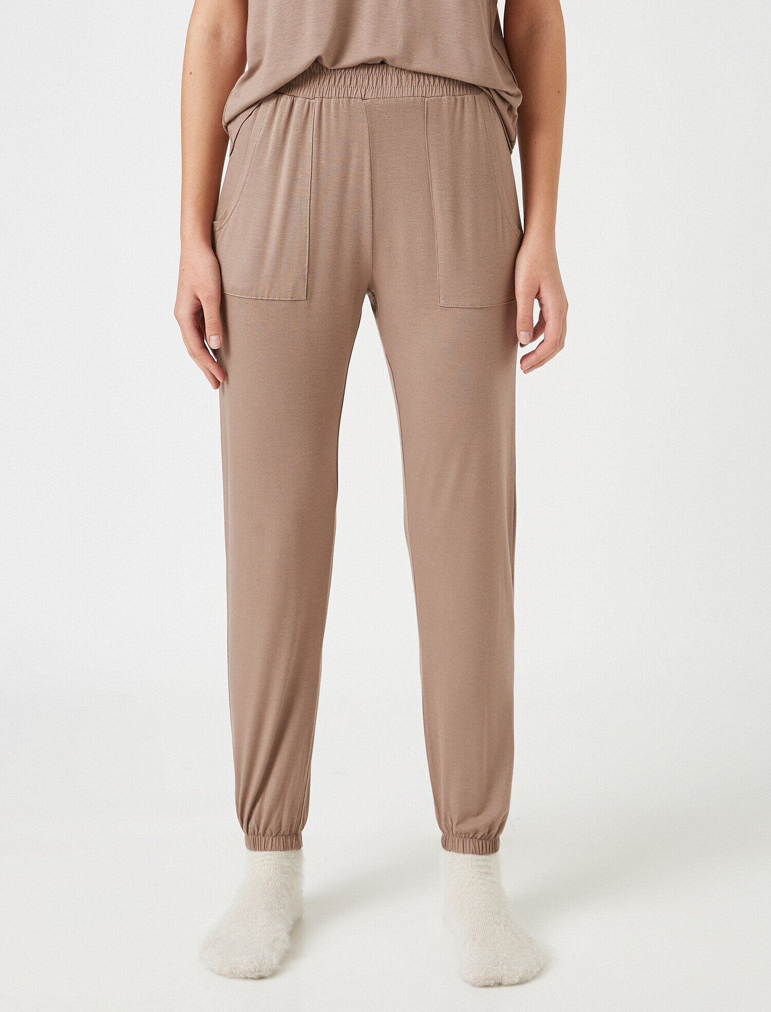   Viskon Içerikli Cepli Pijama Alti