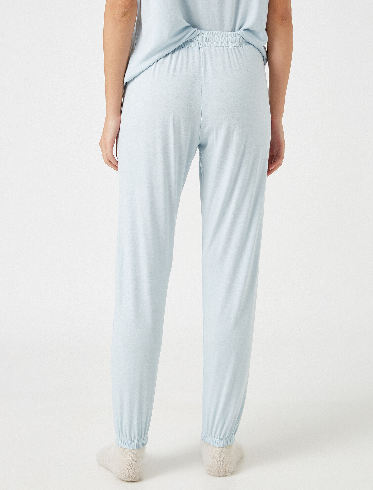   Viskon Içerikli Cepli Pijama Alti