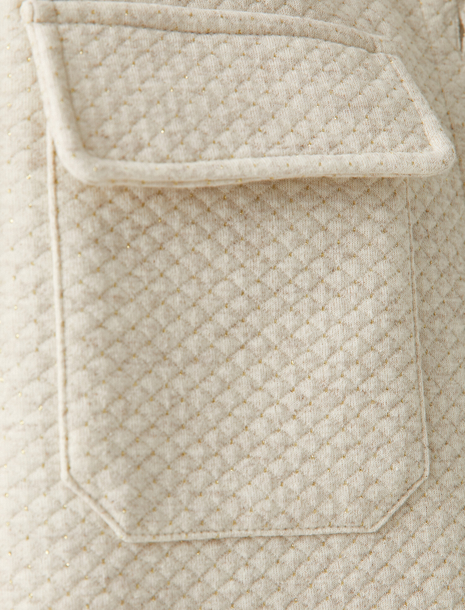 Gömlek Yaka Cepli Kapitoneli Pijama Üstü