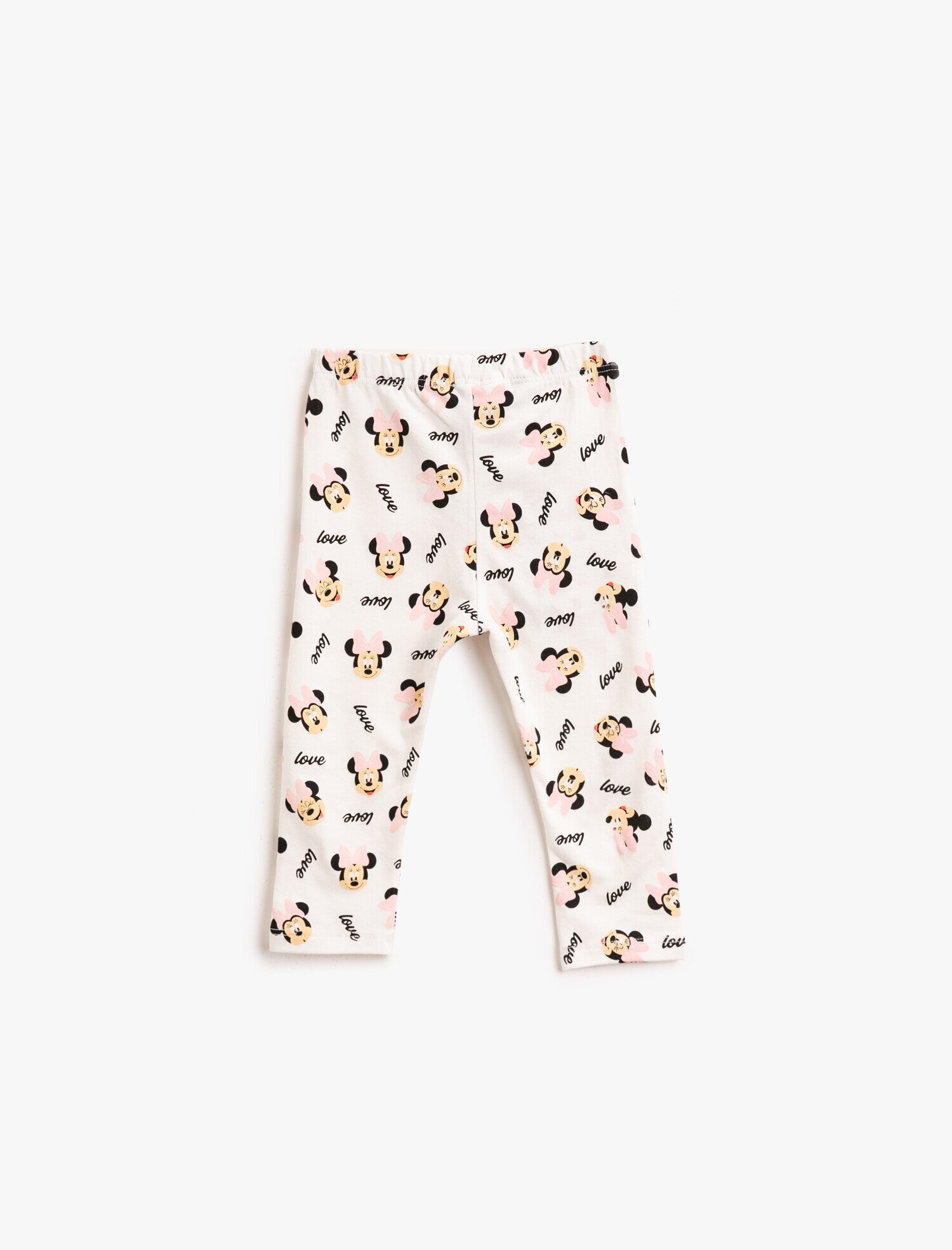  Kız Bebek Minnie Mouse Lisanslı Baskılı Normal Bel Tayt