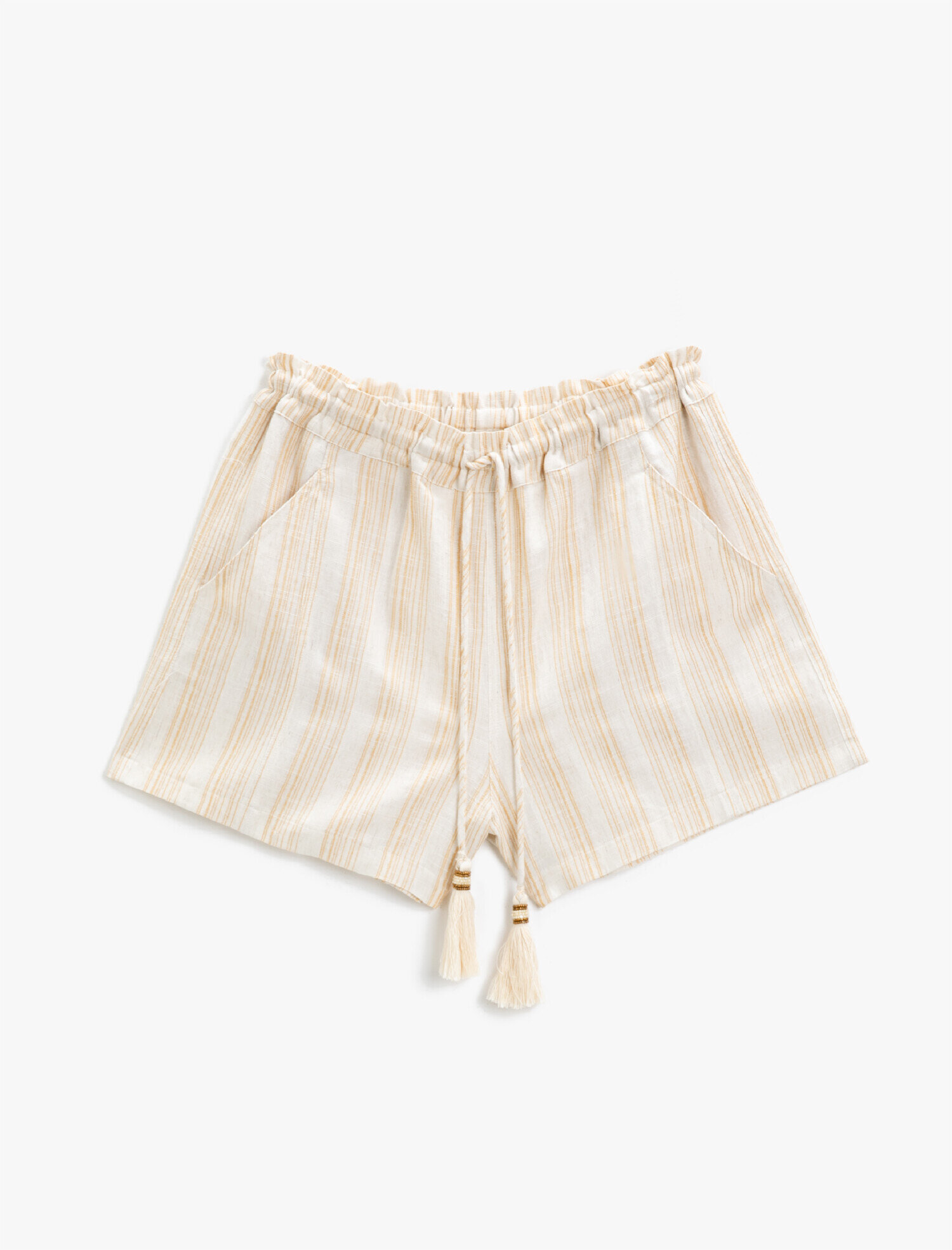   Çizgili Şort Püsküllü