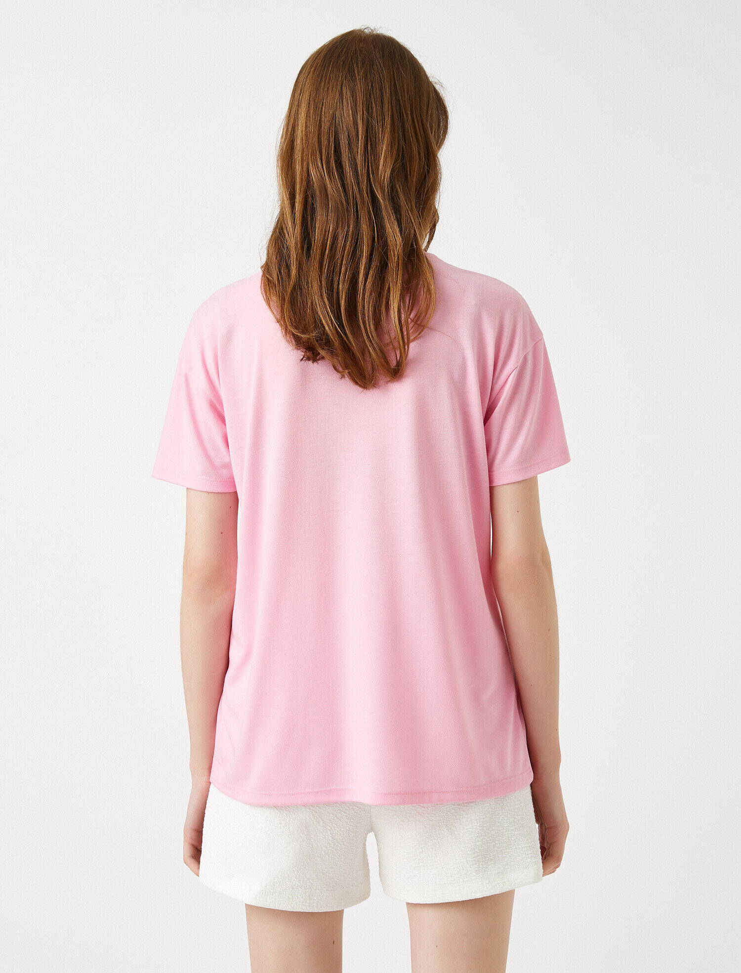   Baskılı Tişört Bisiklet Yaka