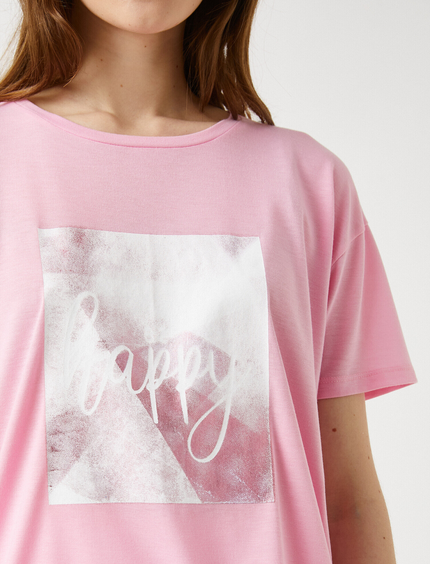   Baskılı Tişört Bisiklet Yaka