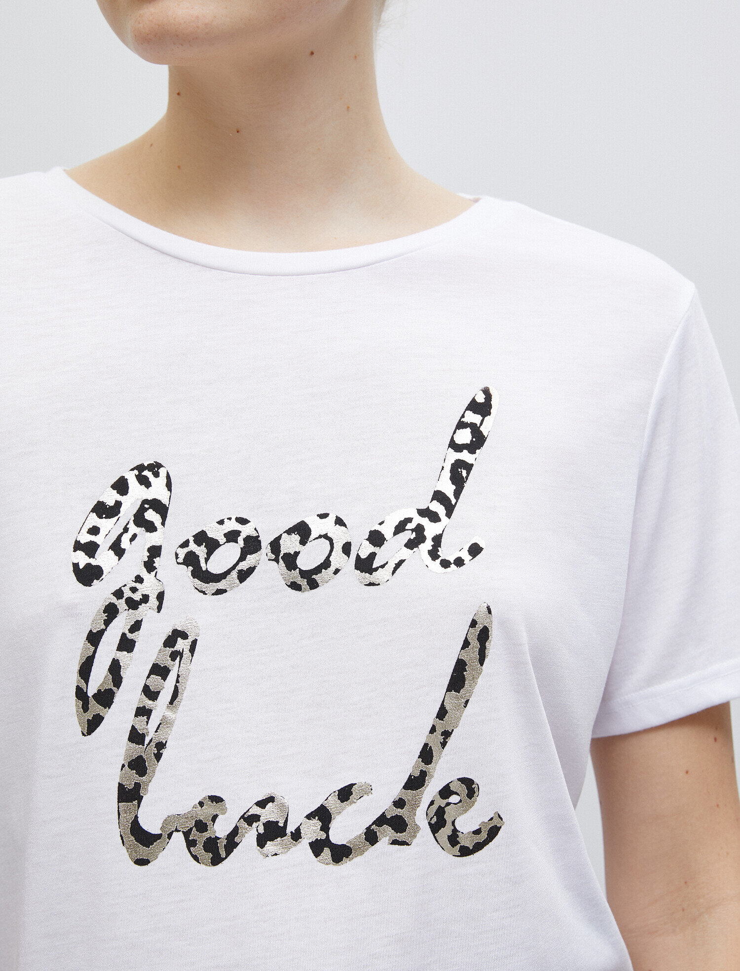   Slogan Tişört Kısa Kollu Bisiklet Yaka