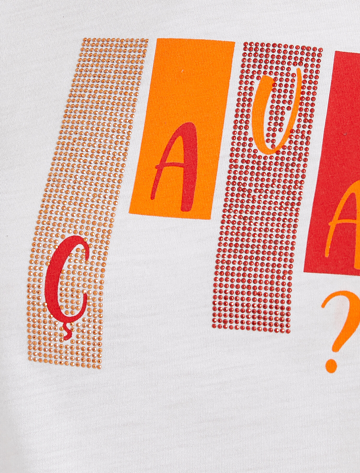   Taşlı Baskılı Tişört