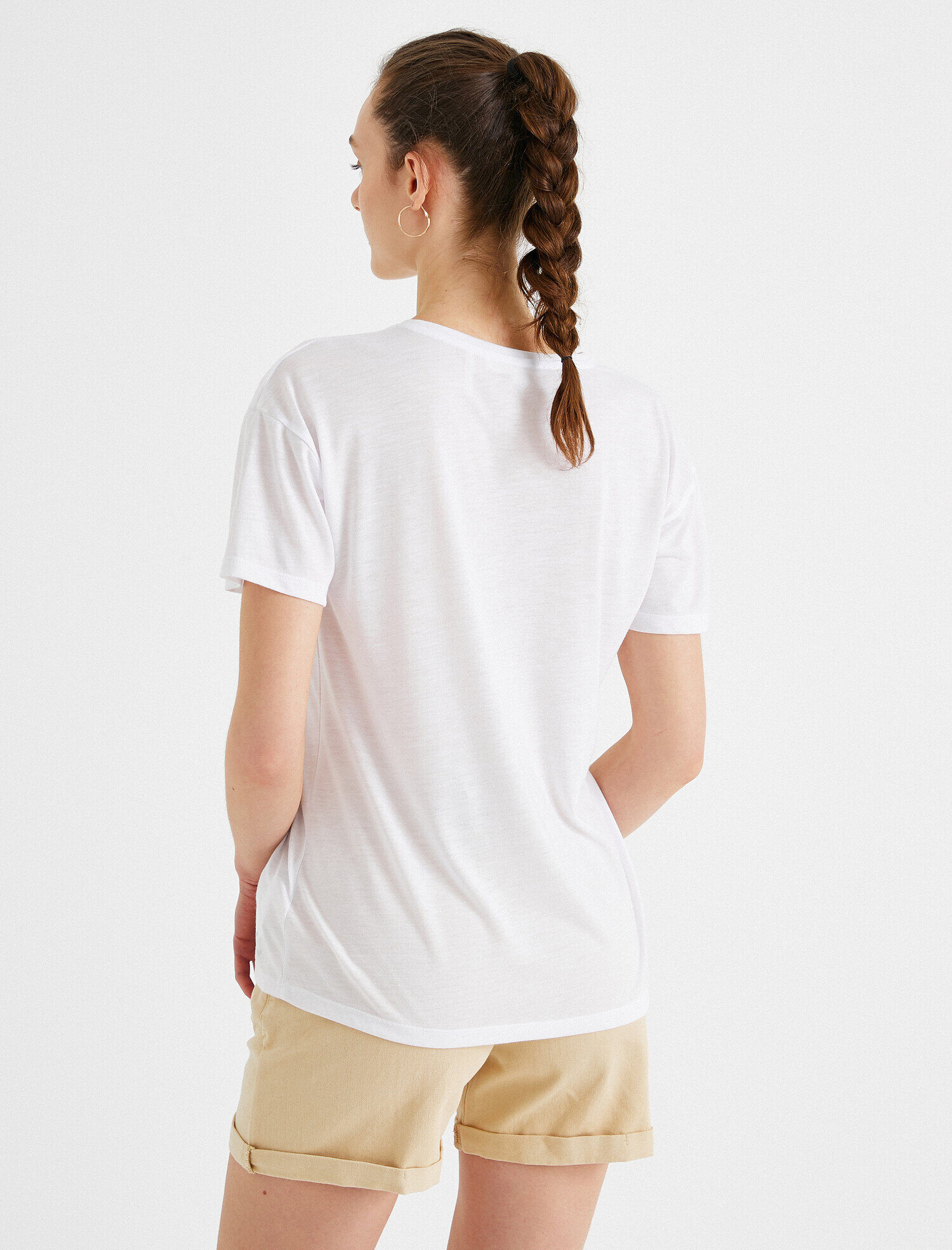   Taşlı Baskılı Tişört