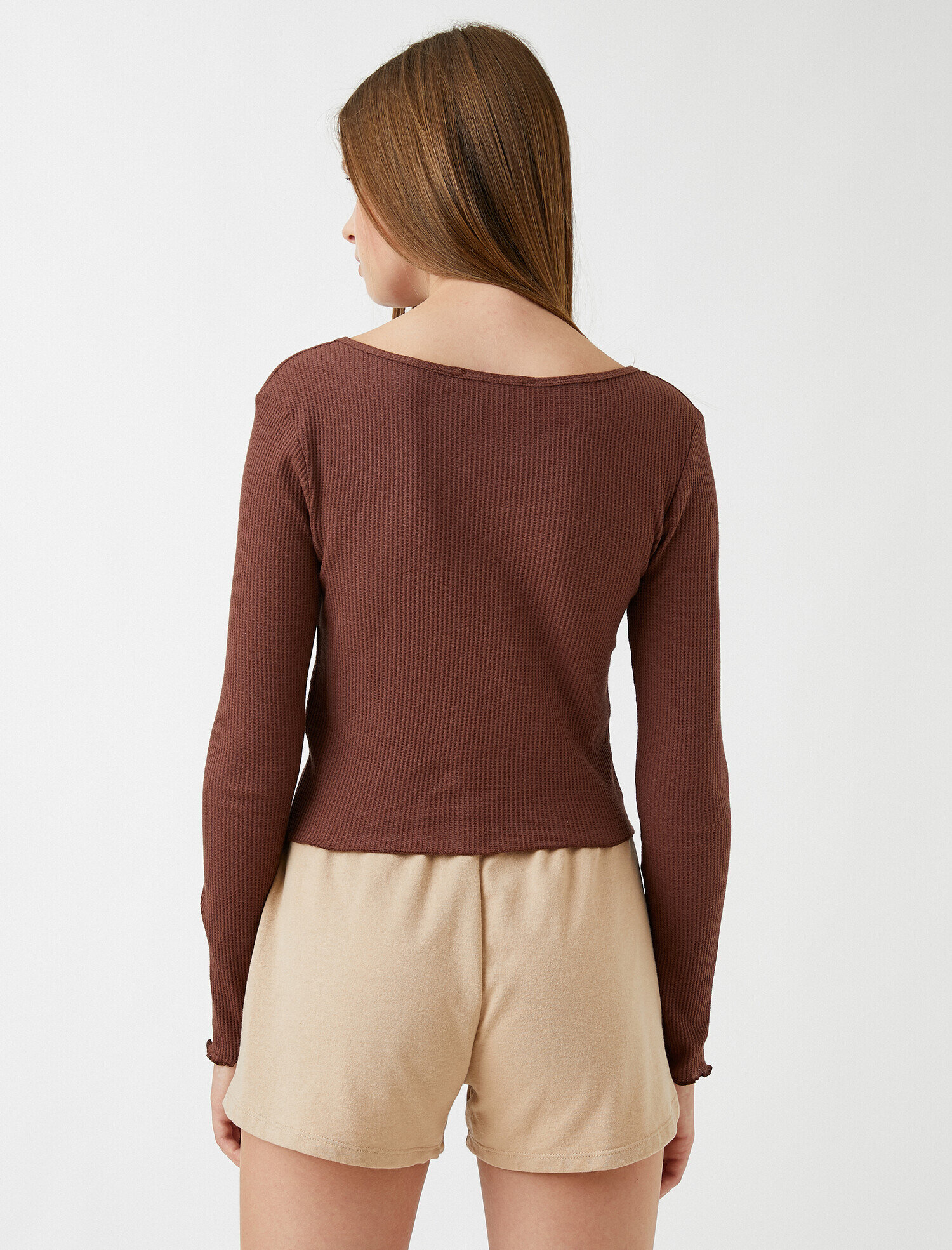   Slim Fit Waffle Hırka Pamuklu