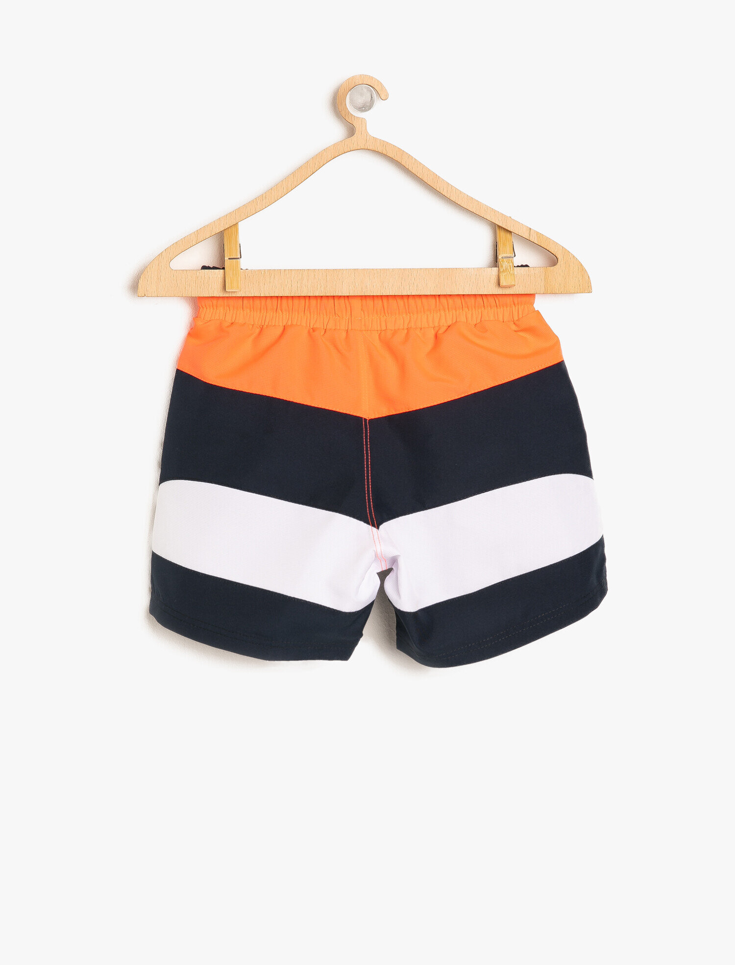  Erkek Çocuk Deniz Şortu Cepli Beli Bağlamalı Renk Bloklu
