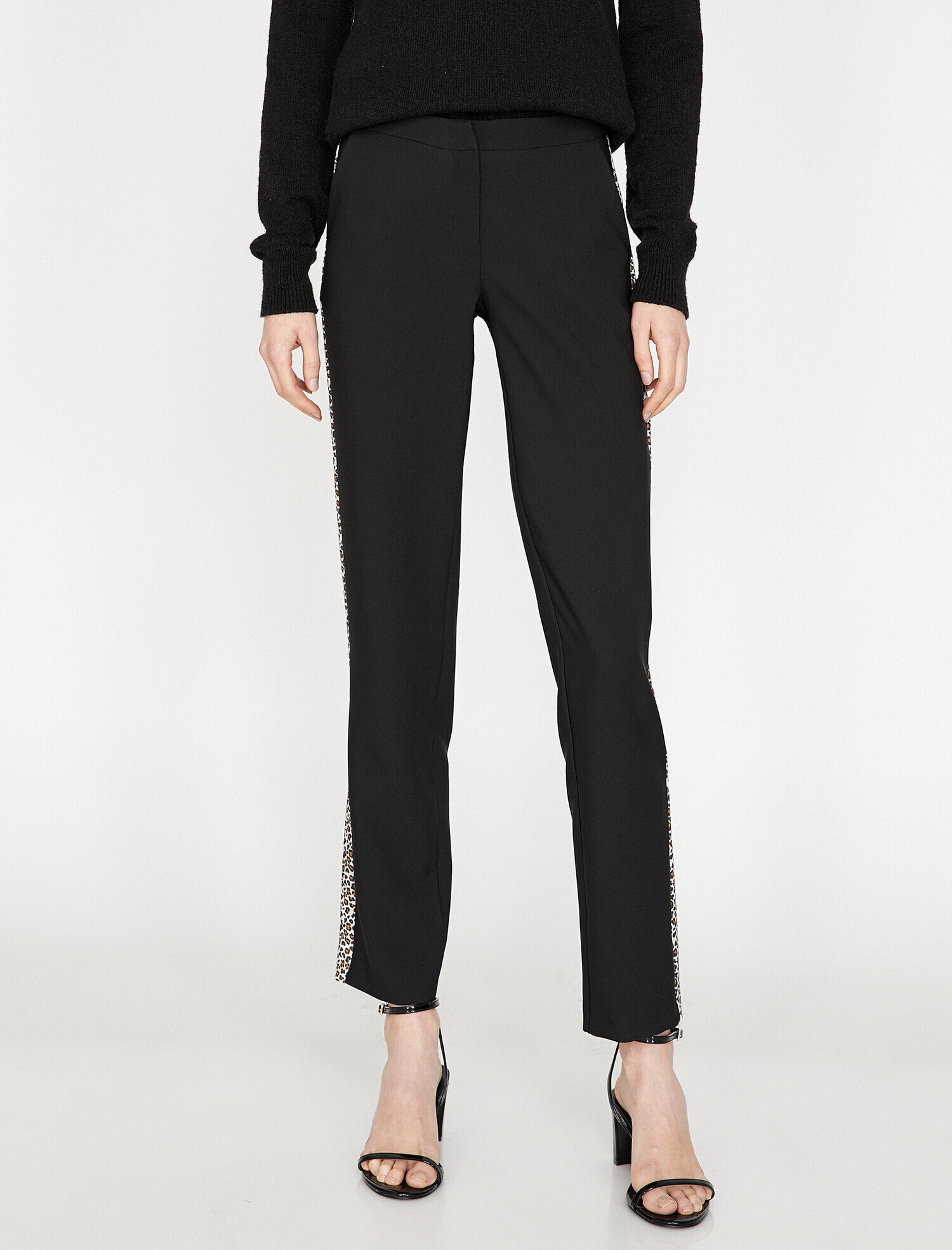   Leopar Şeritli Pantolon