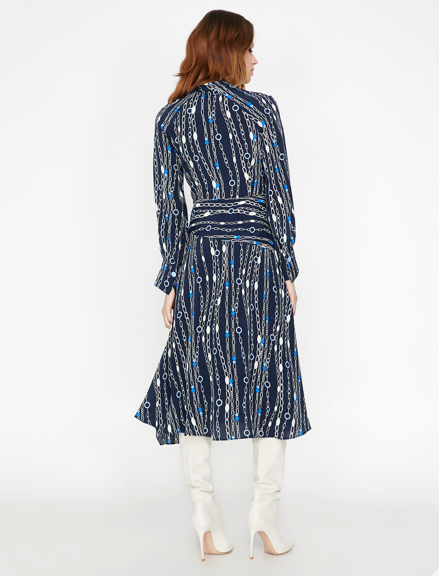   Zincir Desenli Elbise