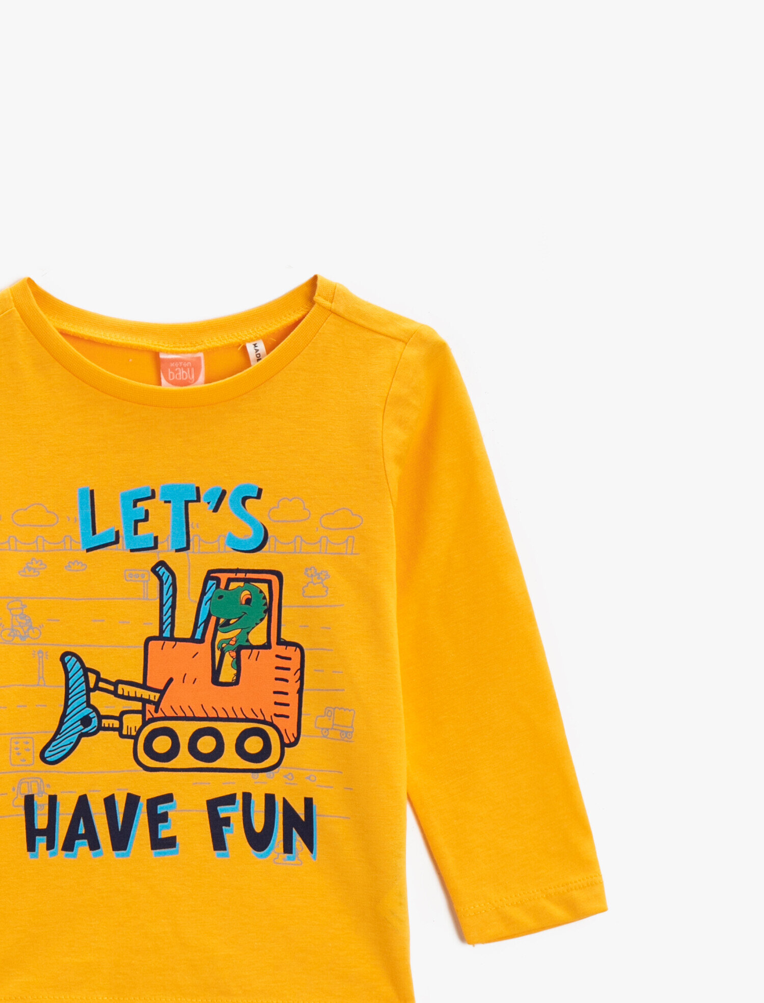  Erkek Bebek Uzun Kollu Tişört Baskılı Pamuklu