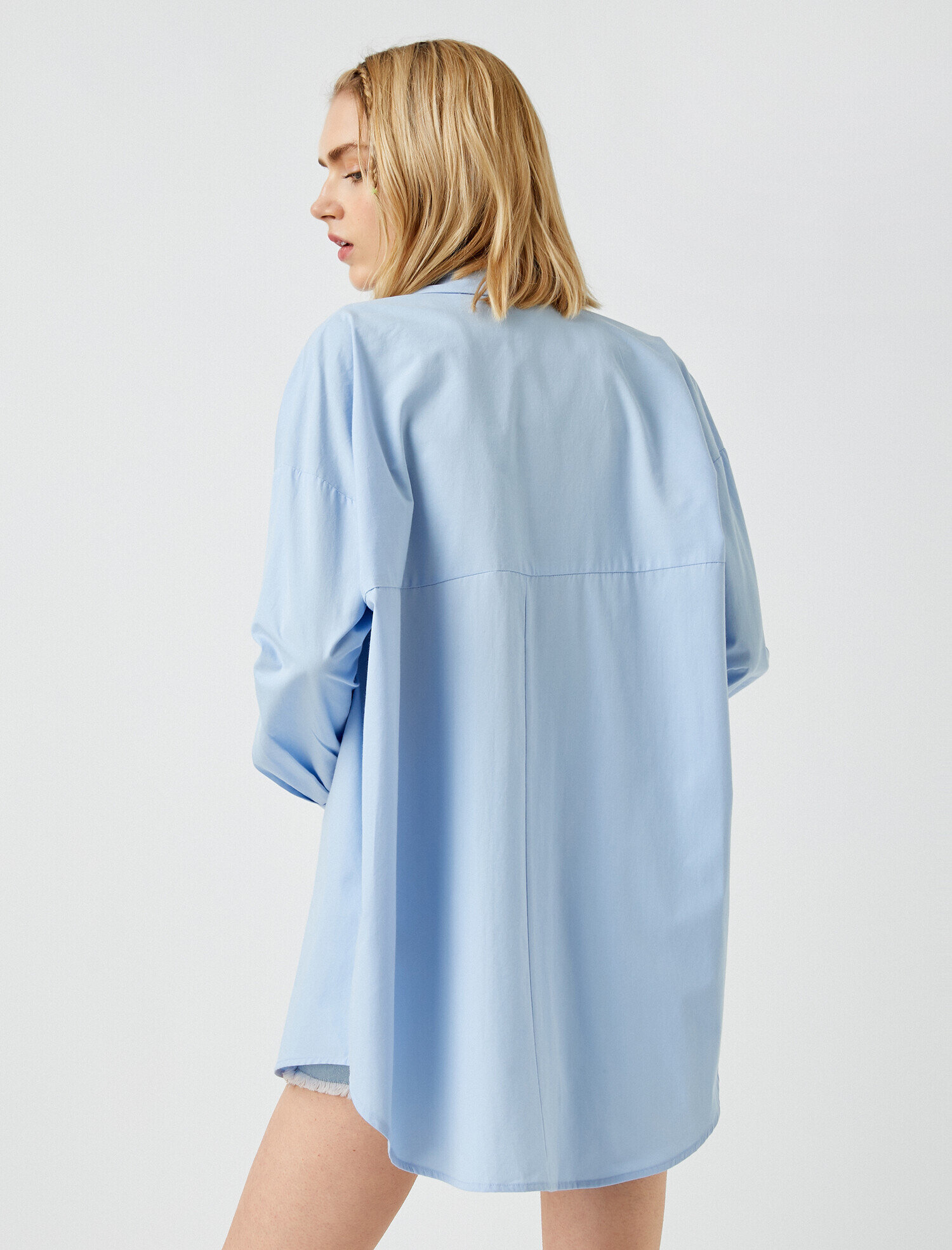   Oversize Gömlek Pamuklu