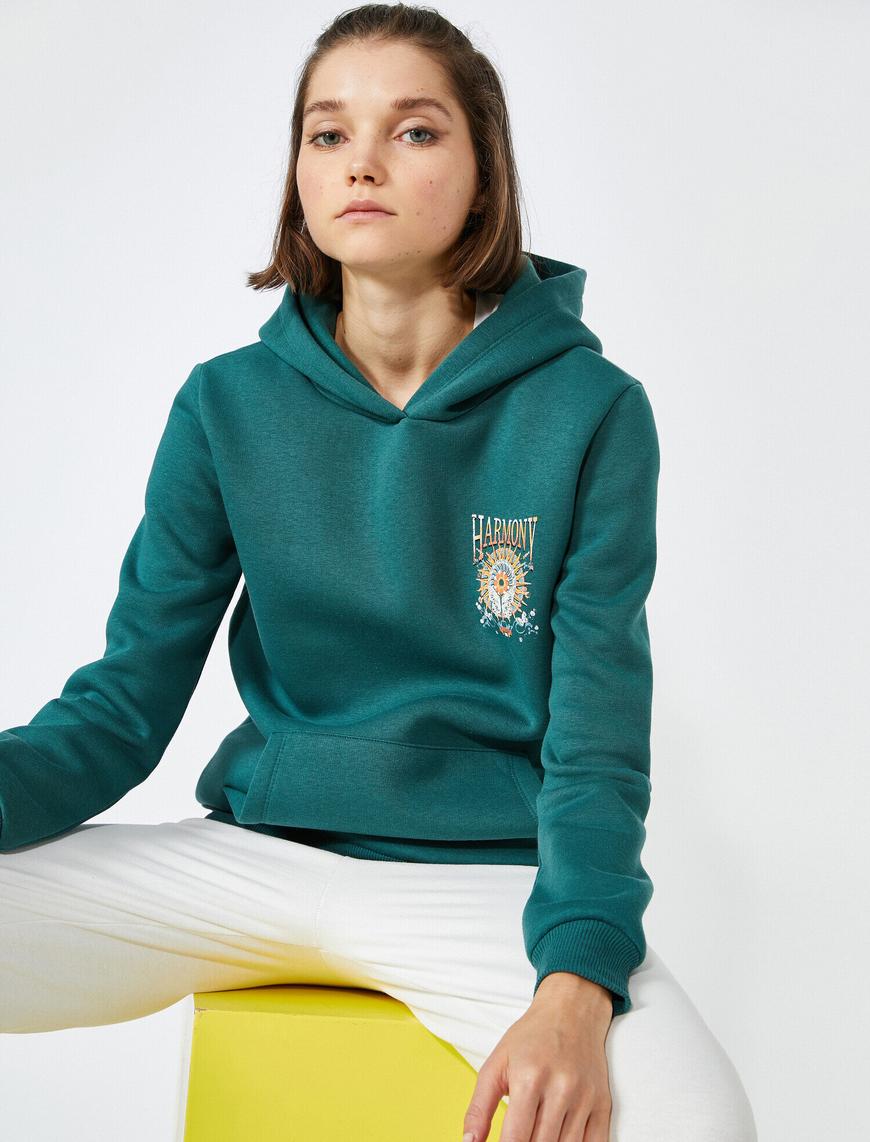   Harmony Baskılı Kapüşonlu Sweatshirt