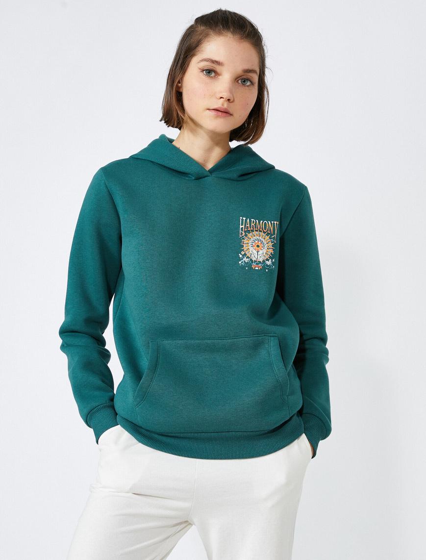   Harmony Baskılı Kapüşonlu Sweatshirt