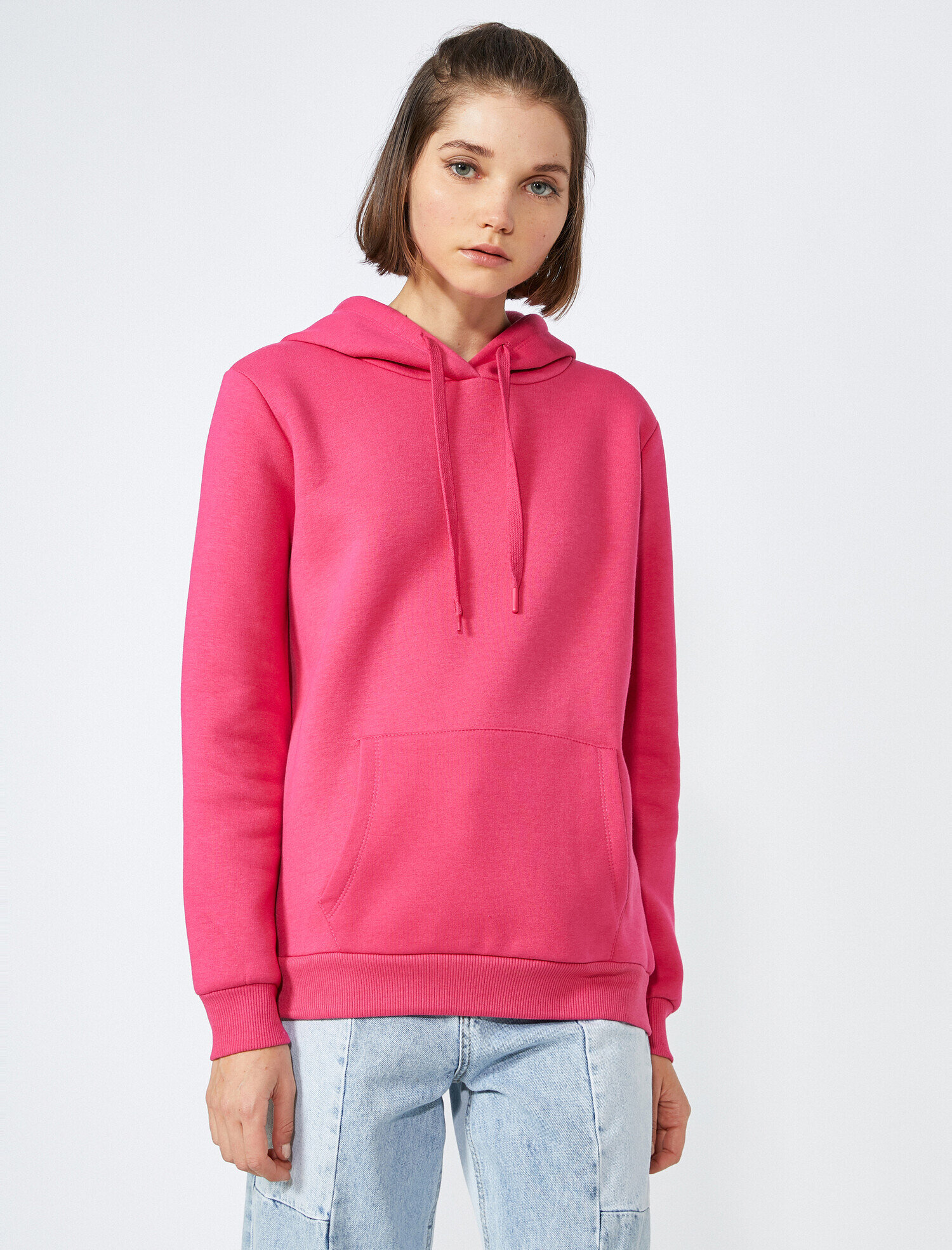 Kapüşonlu Kanguru Cepli Sweatshirt