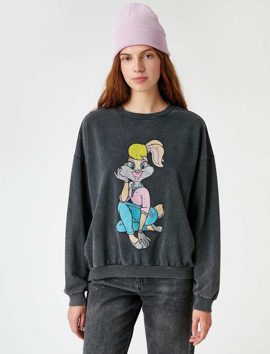   Uzun Kollu Baskılı Sweatshirt Lola Bunny Lisanslı