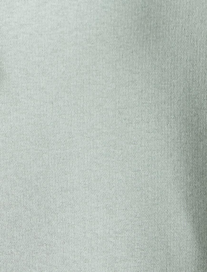   Oversize Kapüşonlu Sweatshirt Bağcık Detaylı