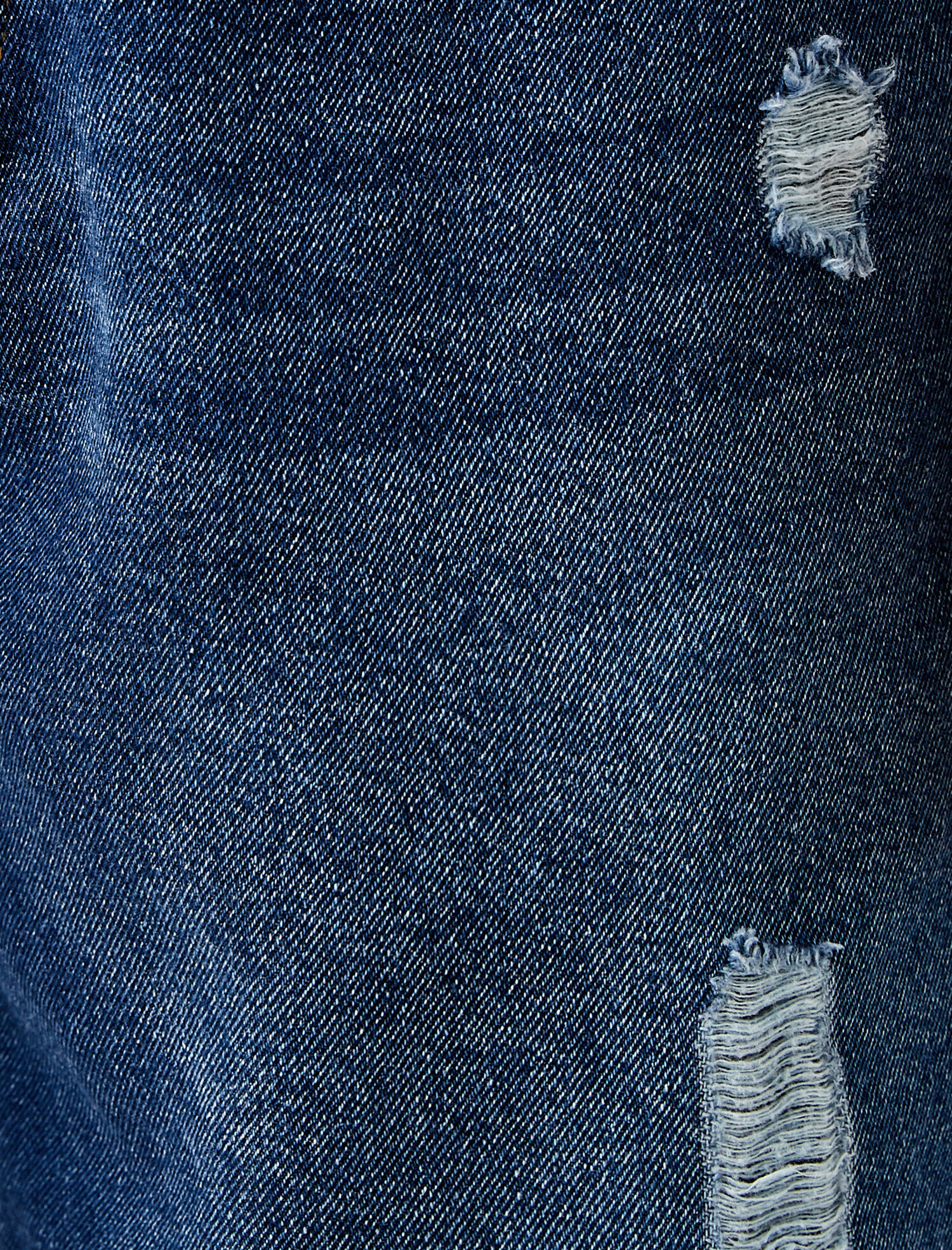   Eskitilmiş Jean Şort Pamuklu