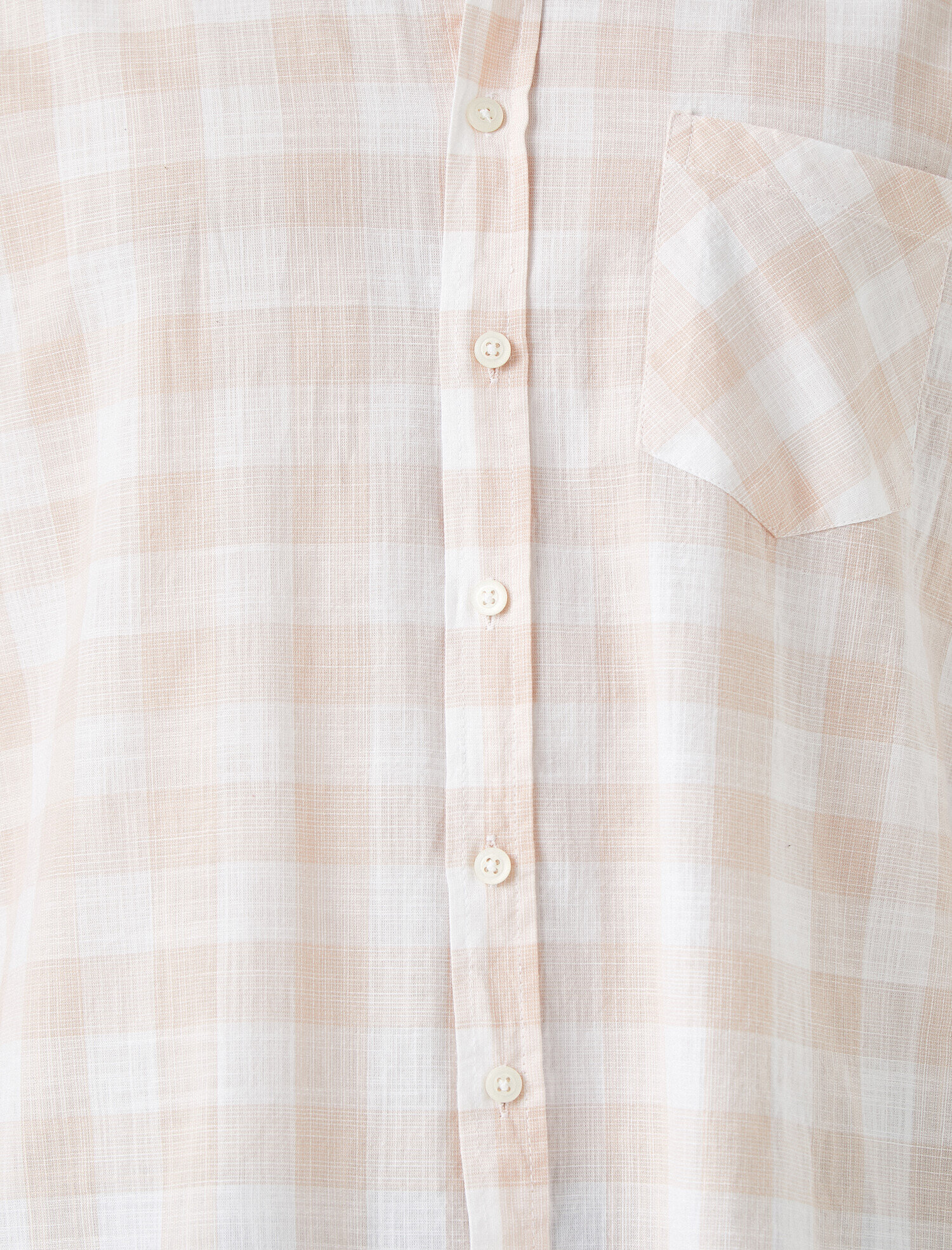   Kareli Uzun Kollu Cepli Pamuklu Klasik Yaka Gömlek