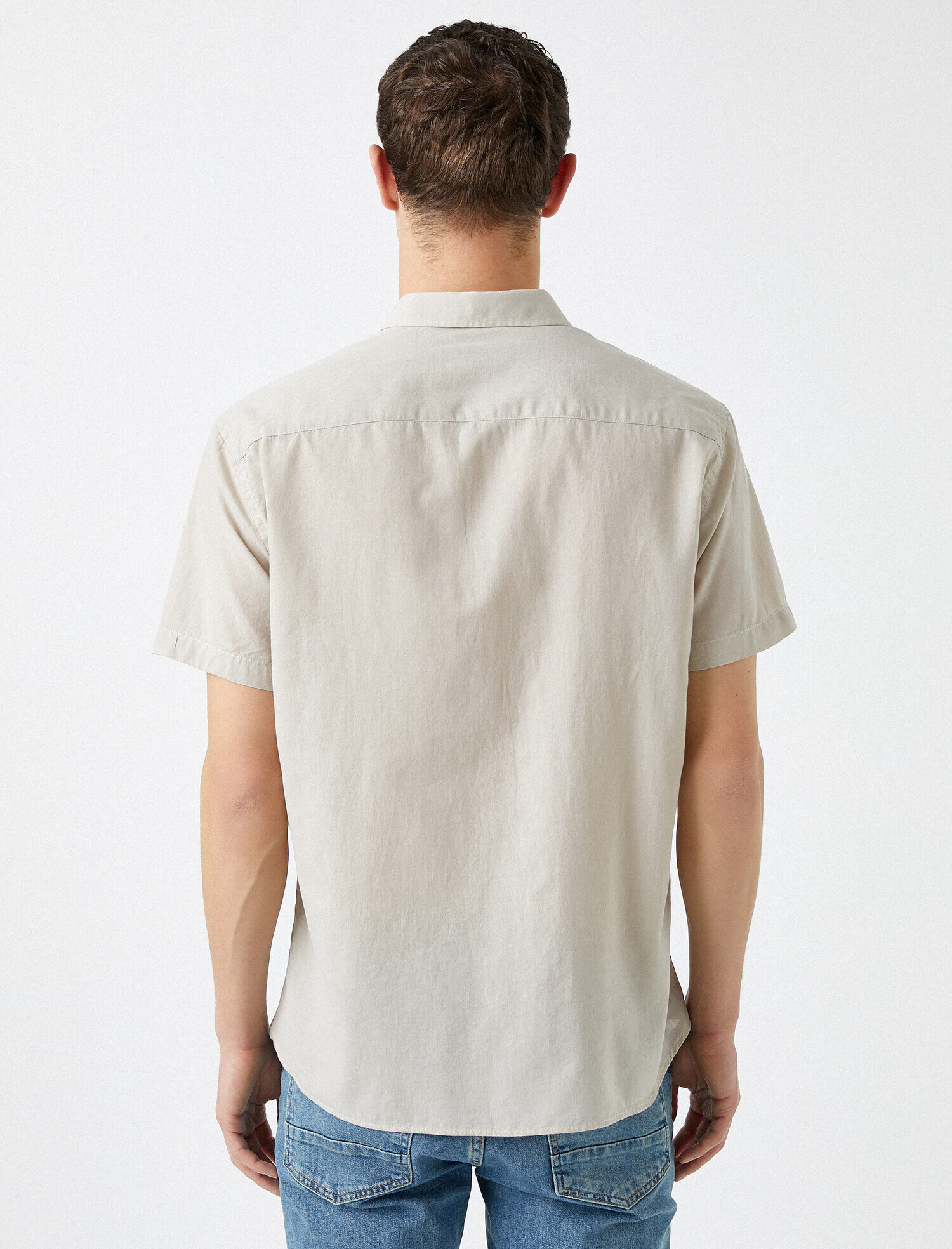   Kısa Kollu Gömlek Pamuklu Slim