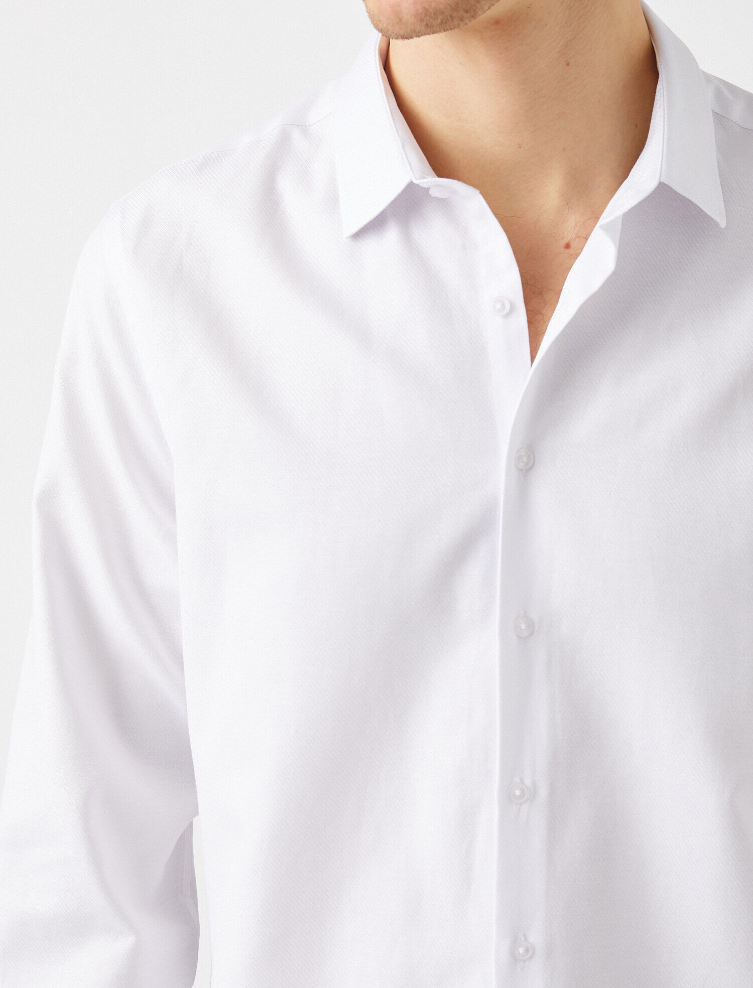   Klasik Yaka Pamuklu Uzun Kollu Gömlek Non Iron