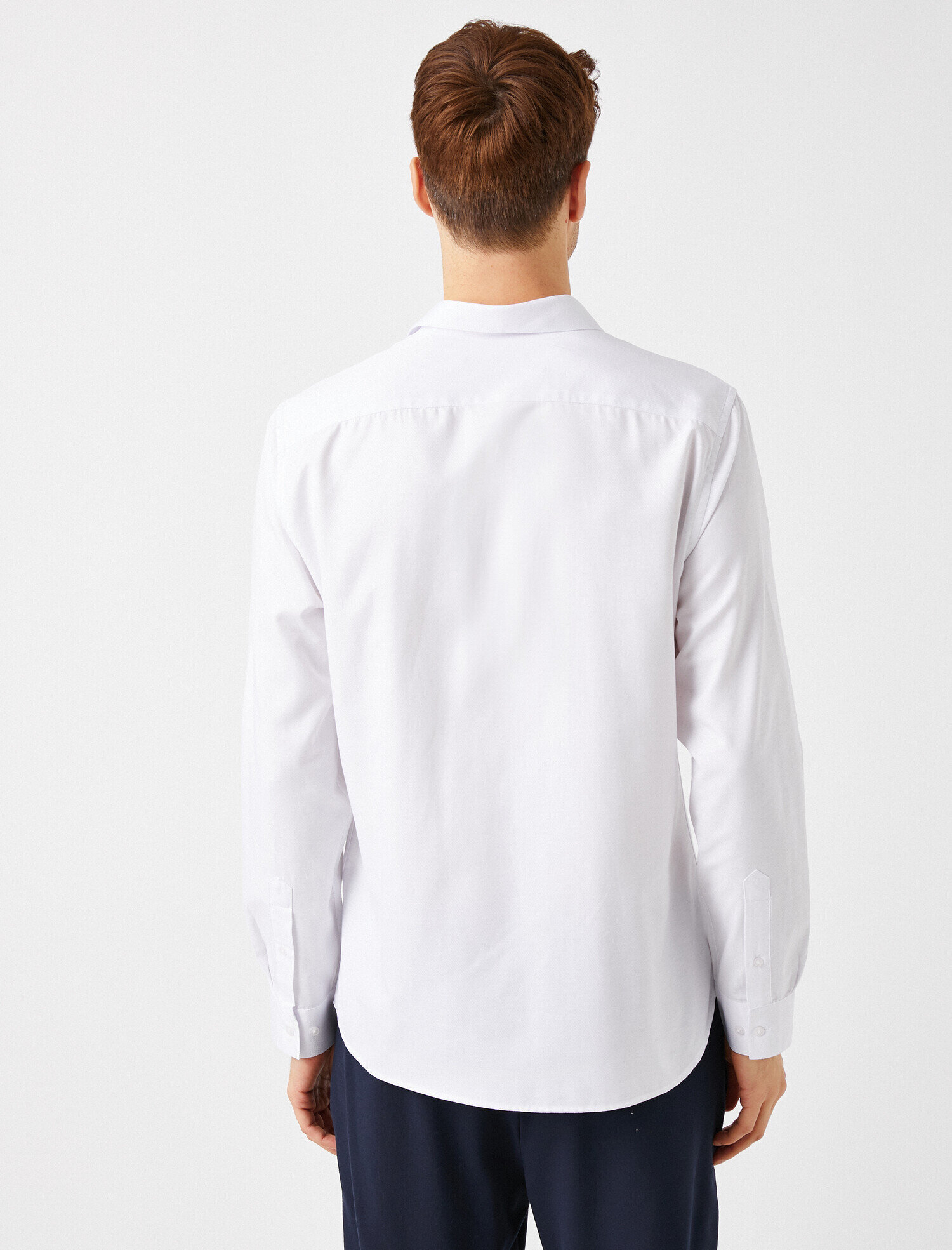   Klasik Yaka Pamuklu Uzun Kollu Gömlek Non Iron