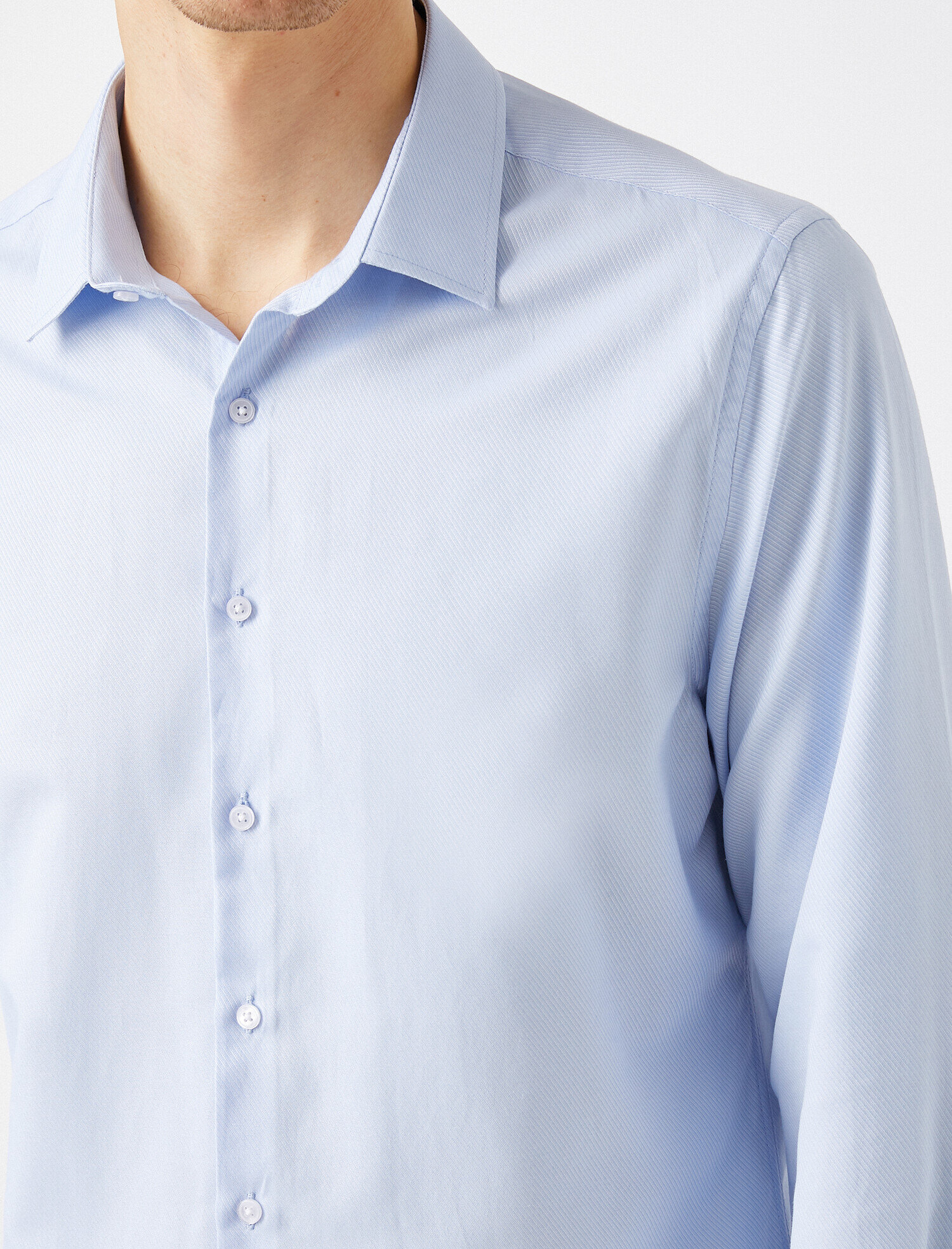   Klasik Yaka Pamuklu Uzun Kollu Gömlek Non Iron