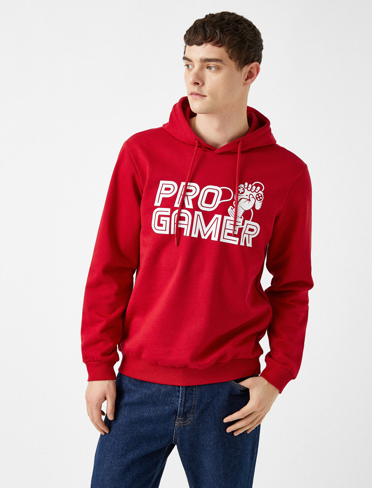   Yazılı Baskılı Kapüşonlu Sweatshirt