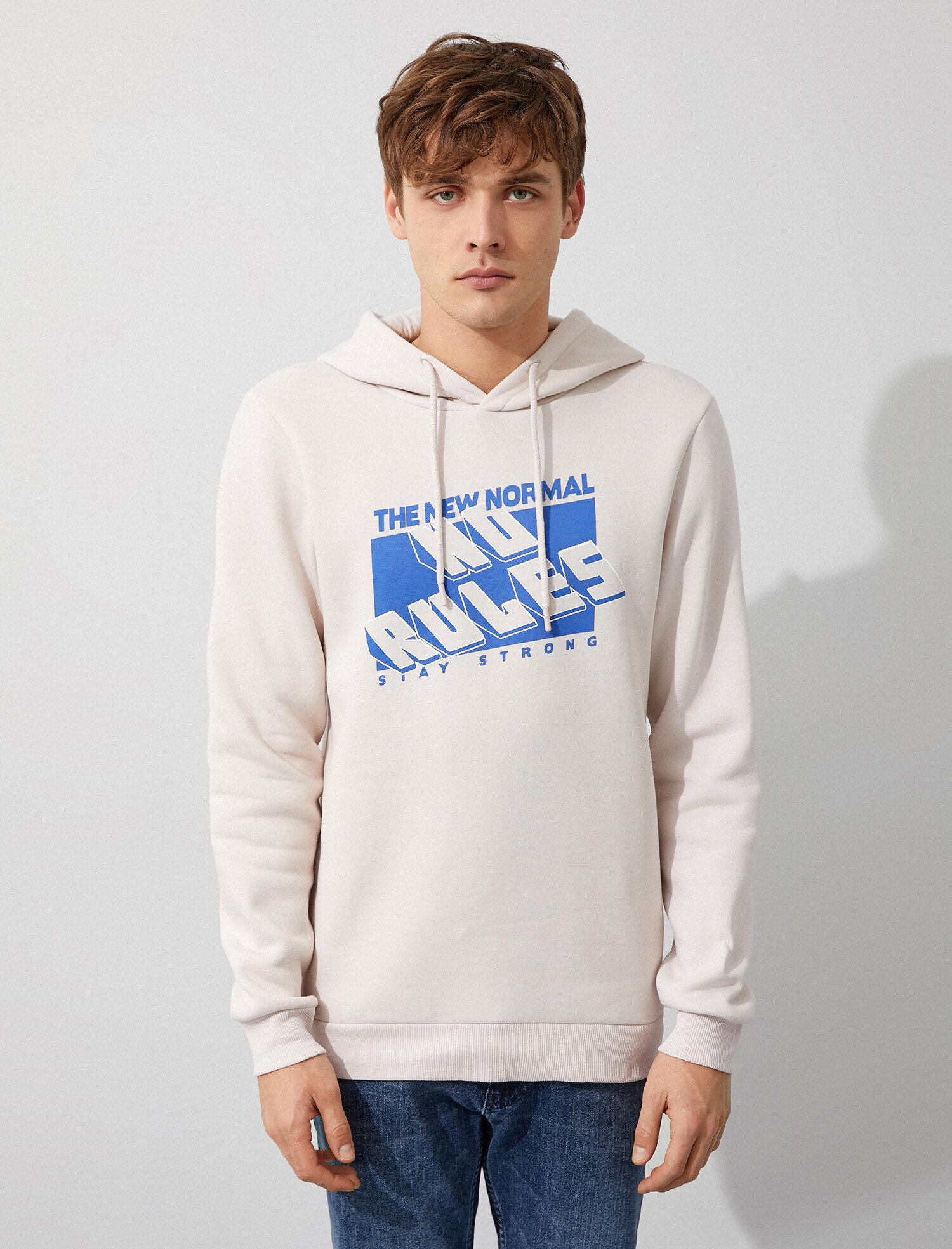   Baskılı Kapüşonlu Sweatshirt