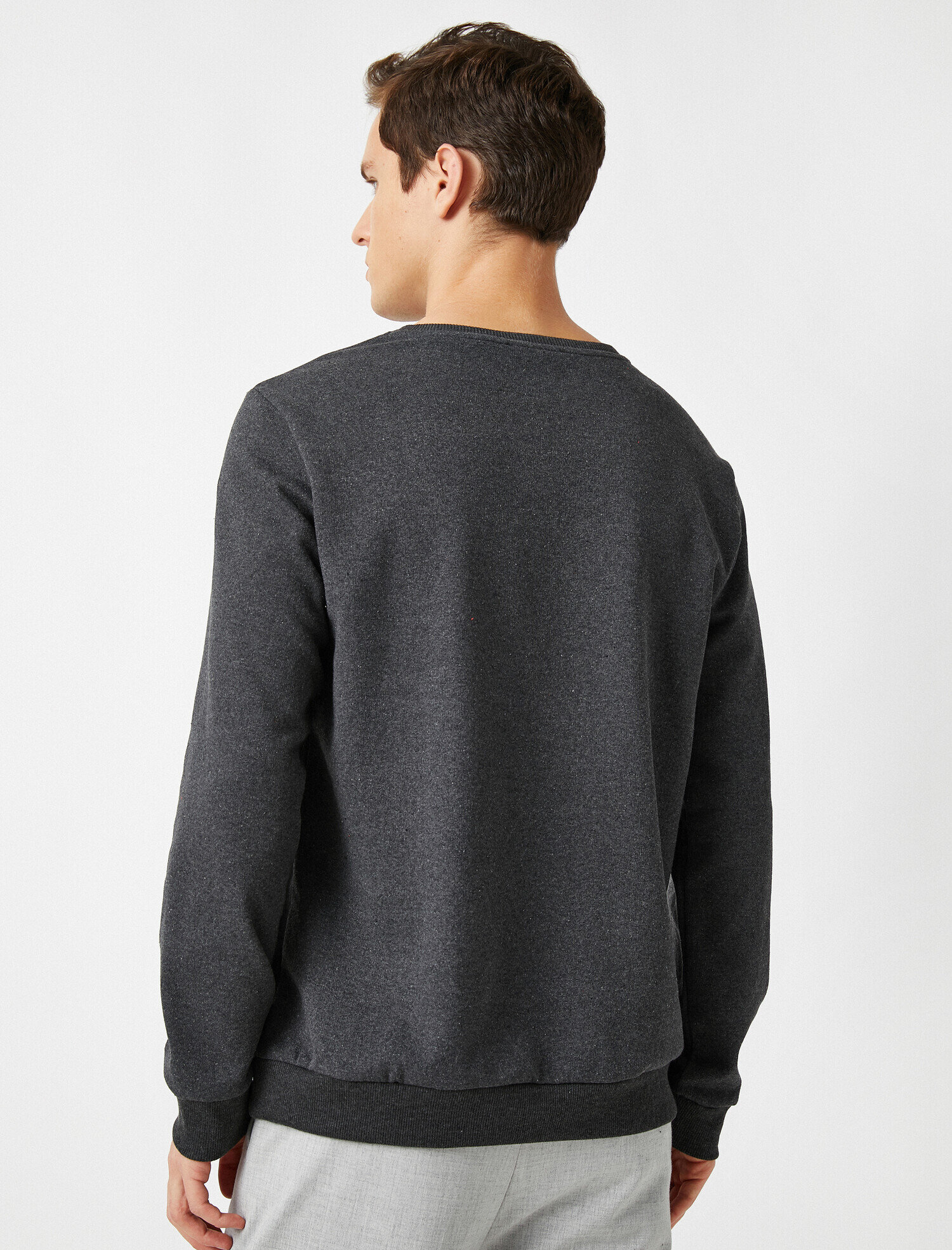   Bisiklet Yaka Basic Sweatshirt