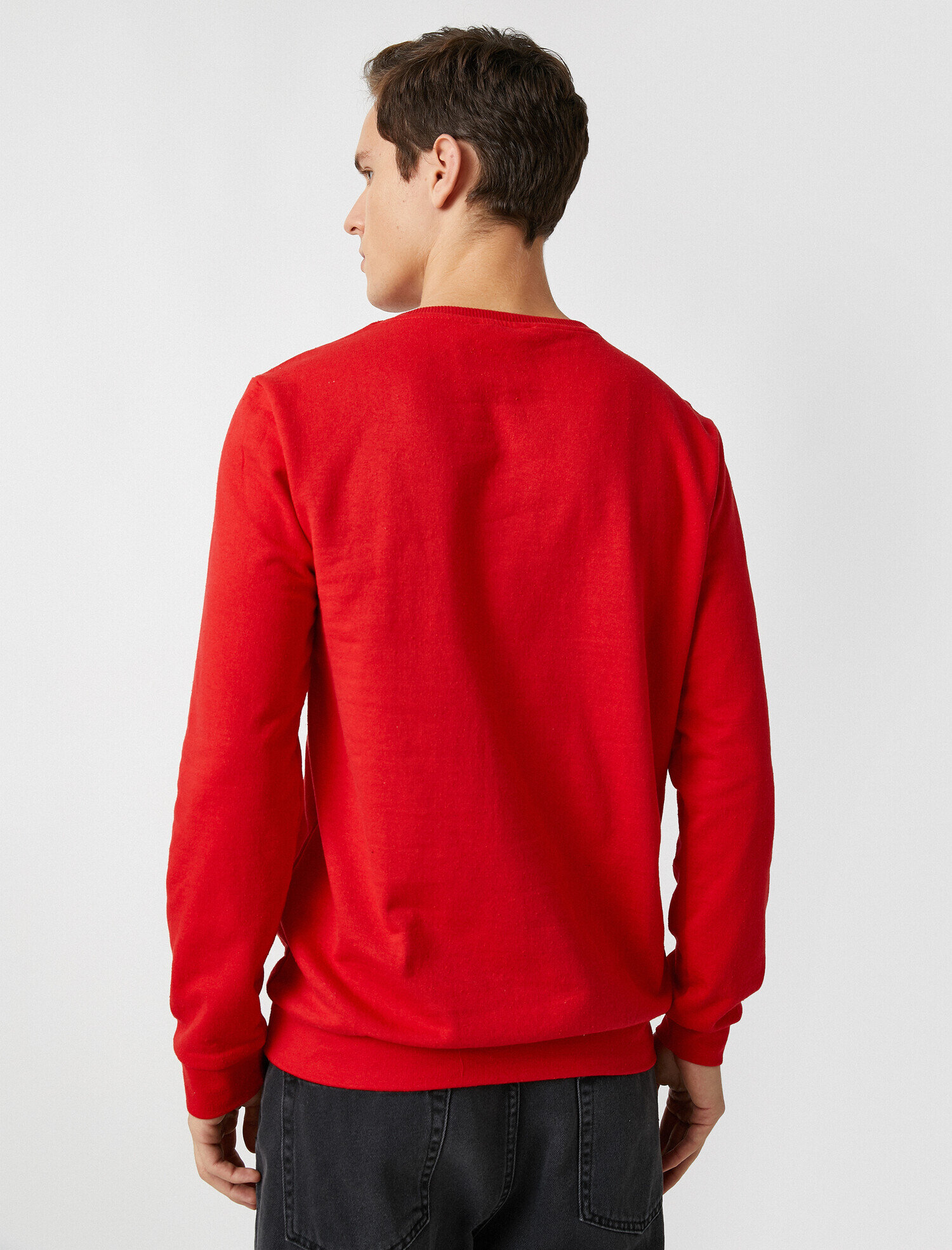   Bisiklet Yaka Basic Sweatshirt