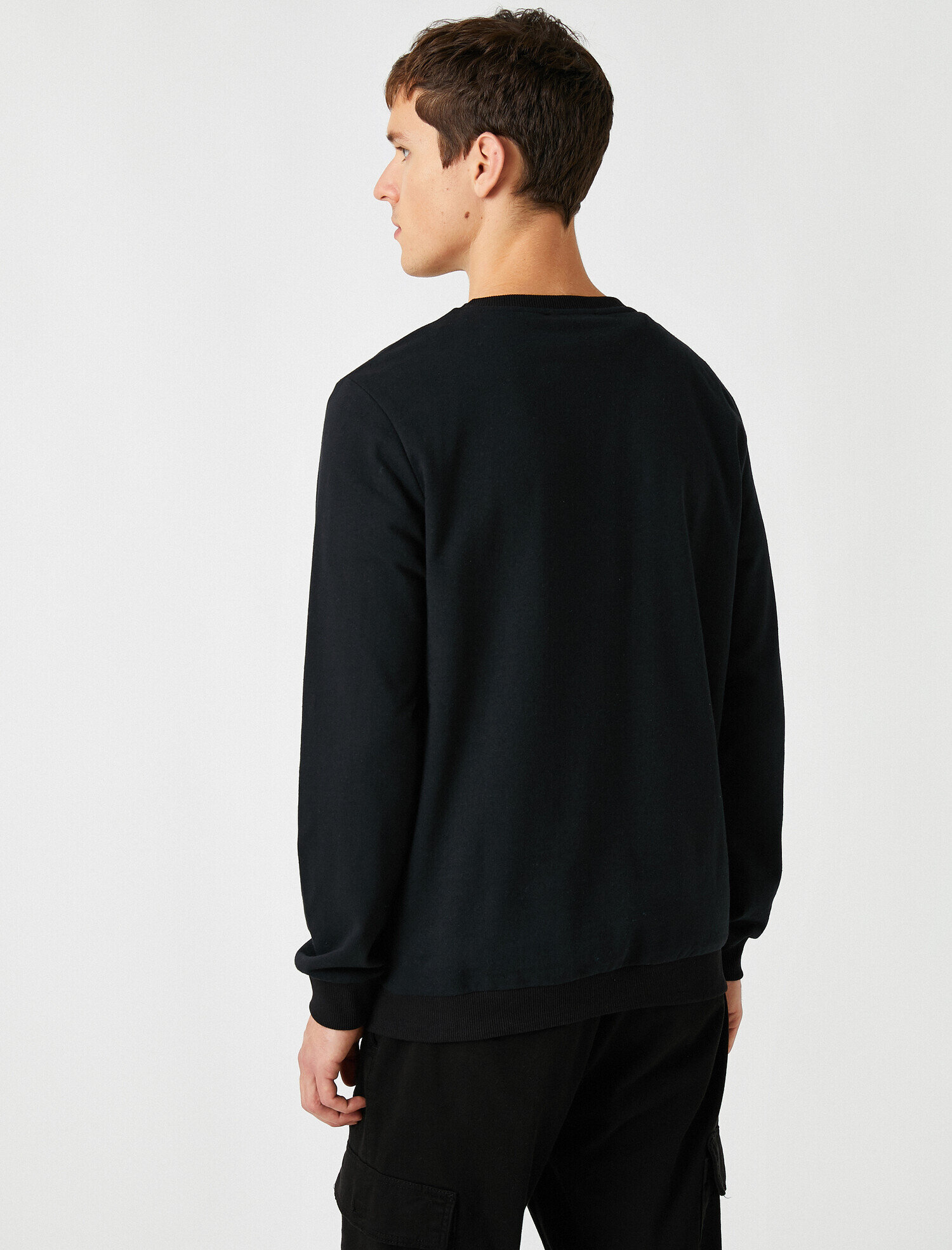   Bisiklet Yaka Basic Sweatshirt