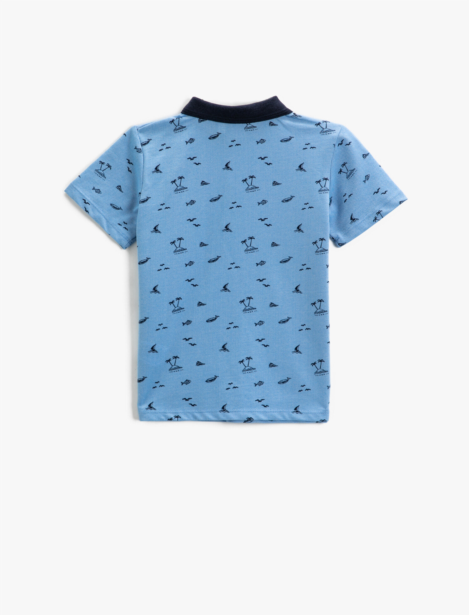  Erkek Çocuk Bisiklet Yaka Tişört Pamuklu