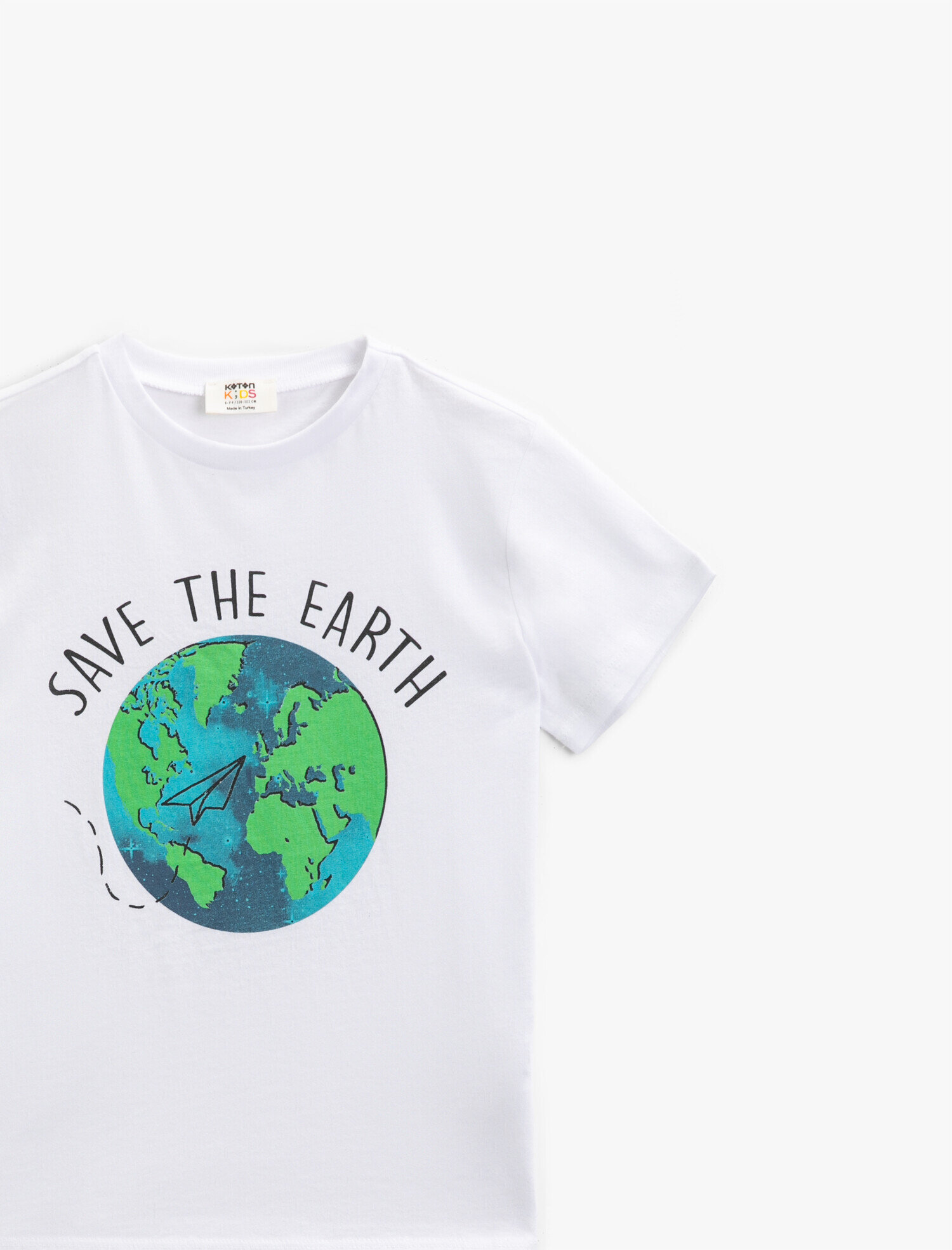  Erkek Çocuk Baskılı Tişört Bisiklet Yaka Kısa Kollu Pamuklu