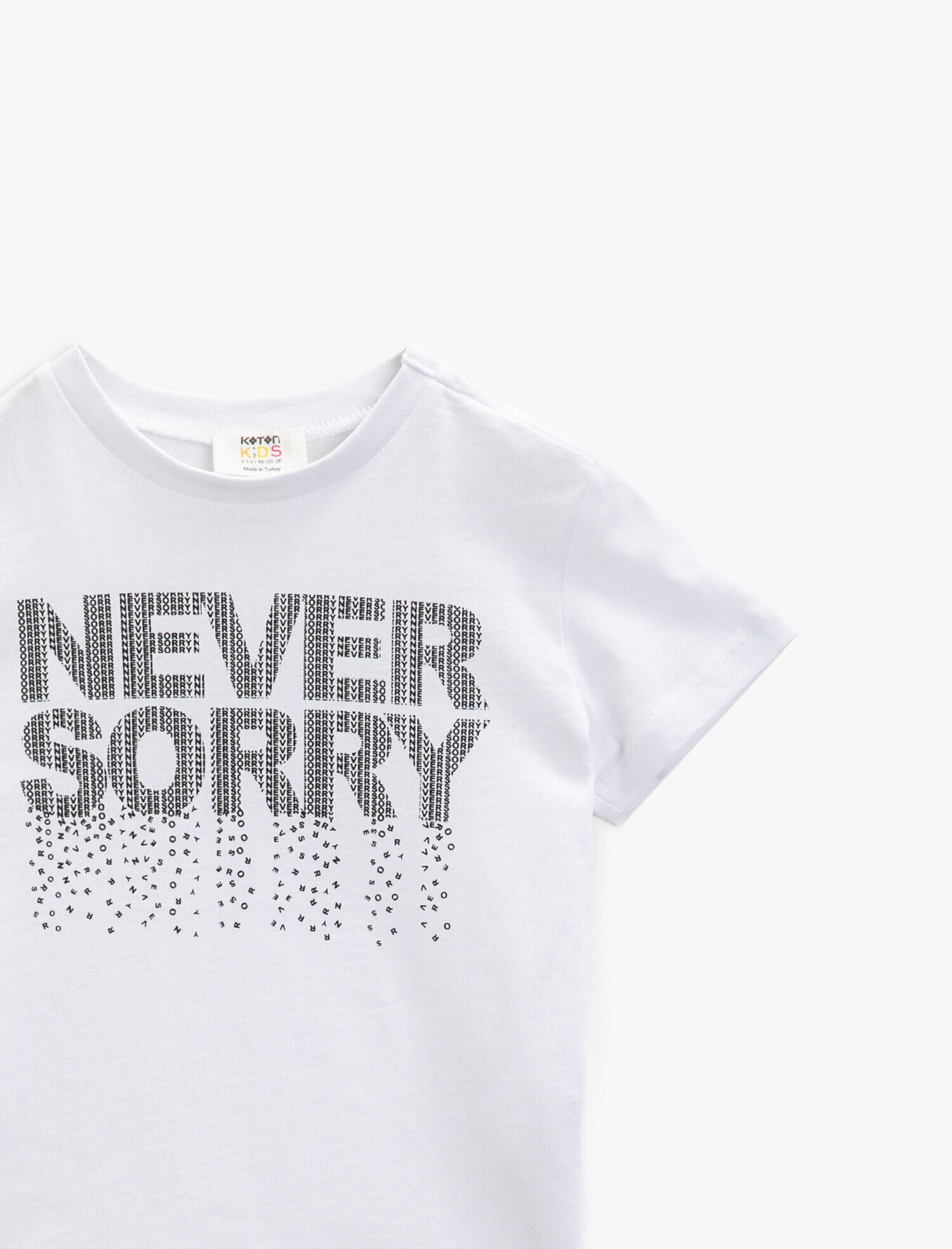 Erkek Çocuk Yazılı Tişört Baskılı Kısa Kollu Bisiklet Yaka Pamuklu