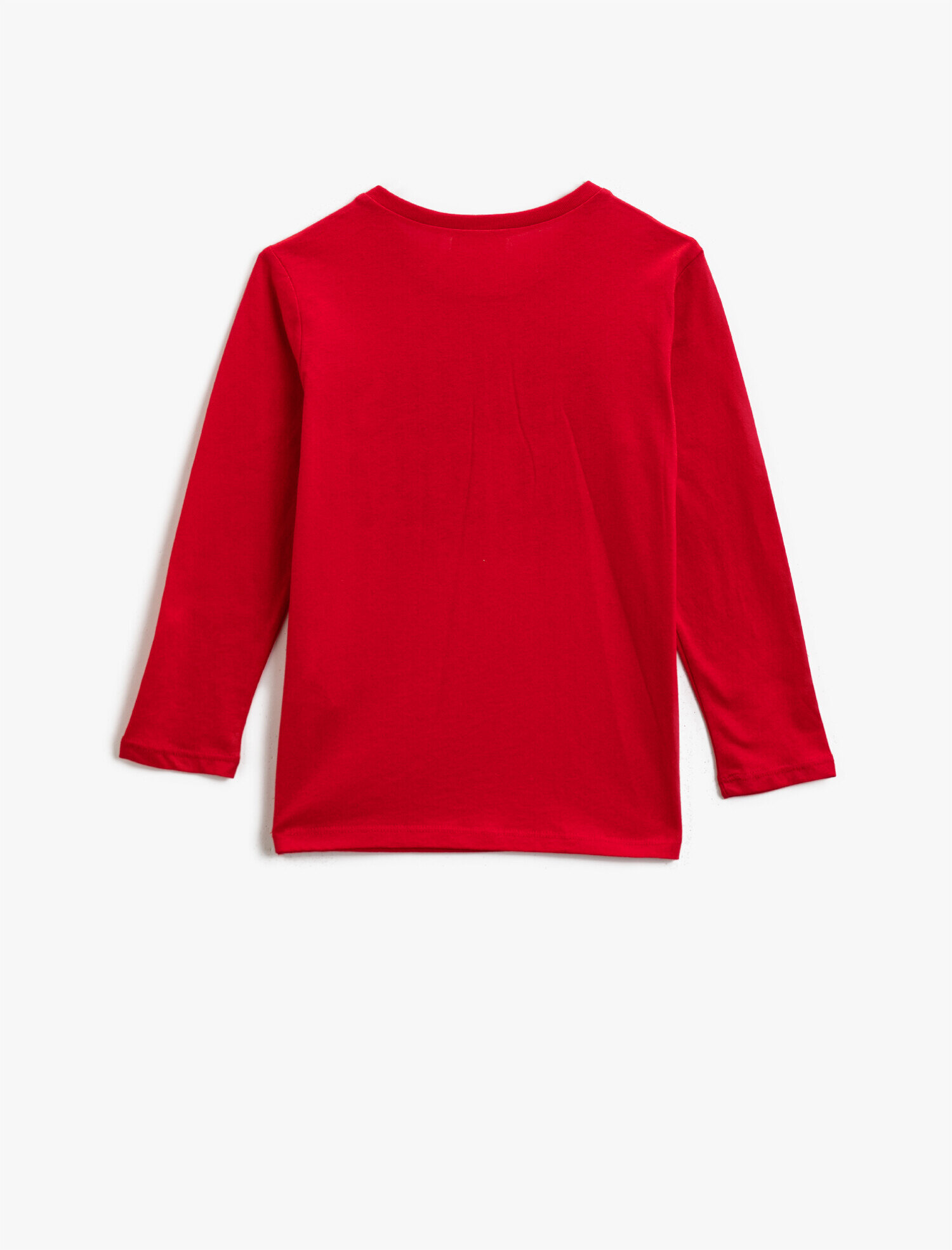  Erkek Çocuk Pamuklu Yazılı Baskılı Bisiklet Yaka Uzun Kollu Tişört